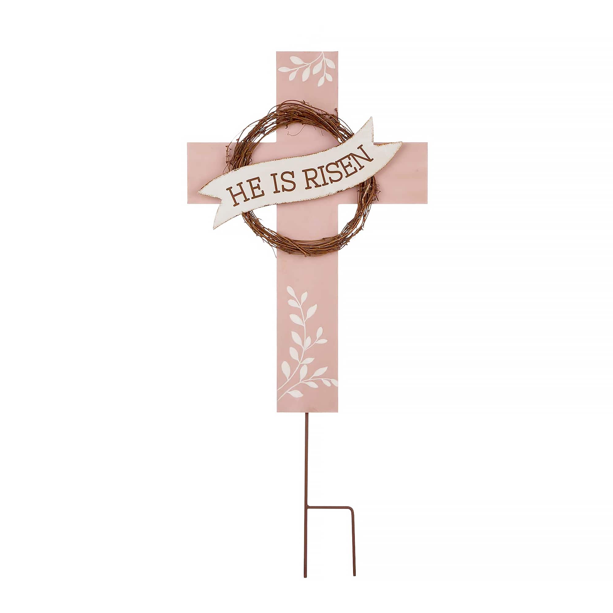 Glitzhome® 32" Easter He is Risen Yard Stake
