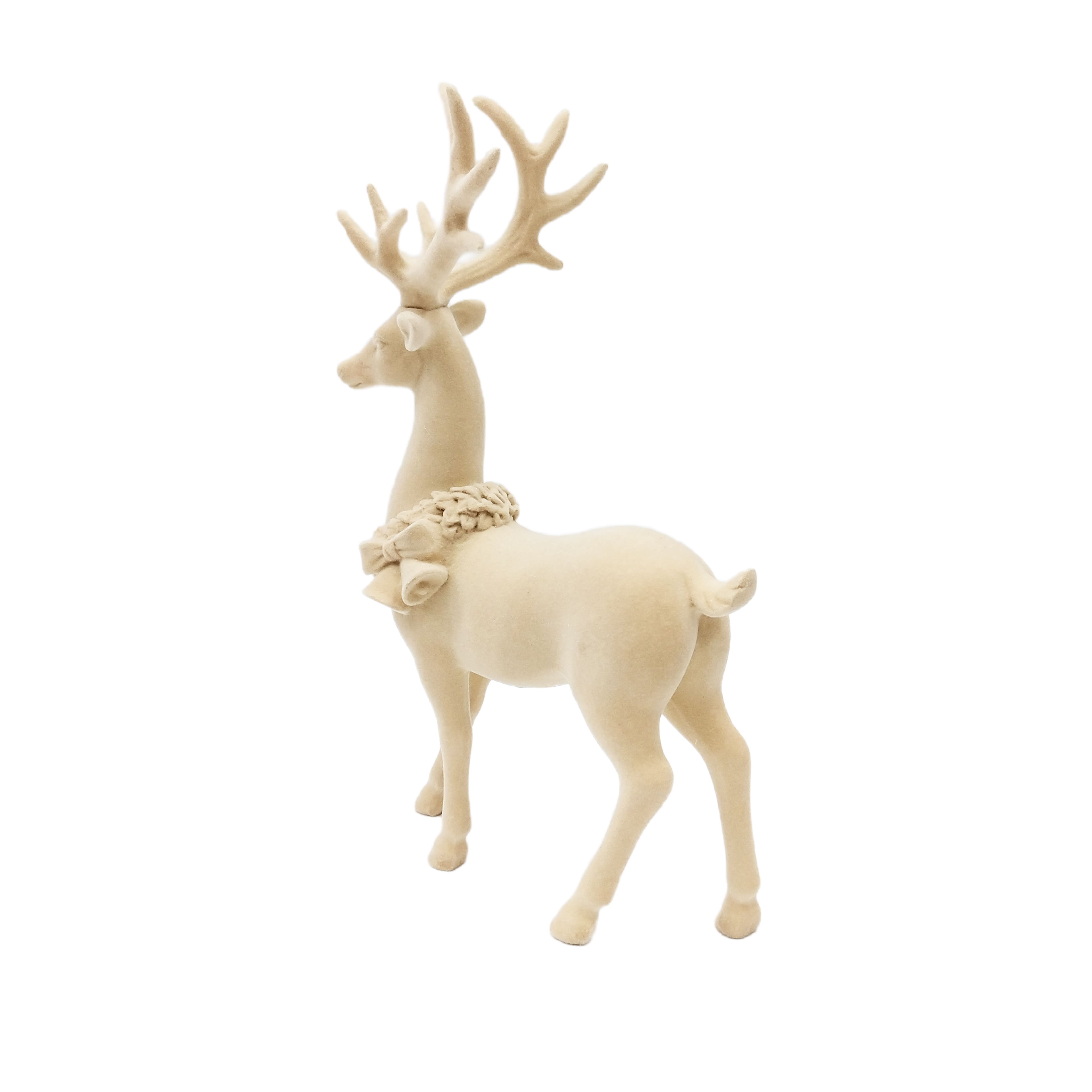 12.75&#x22; Flocked Standing Deer D&#xE9;cor by Ashland&#xAE;