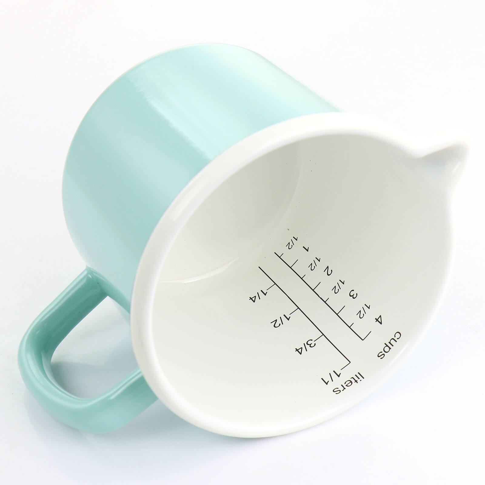 Martha Stewart Turquoise Enamel on Steel Measuring Cup