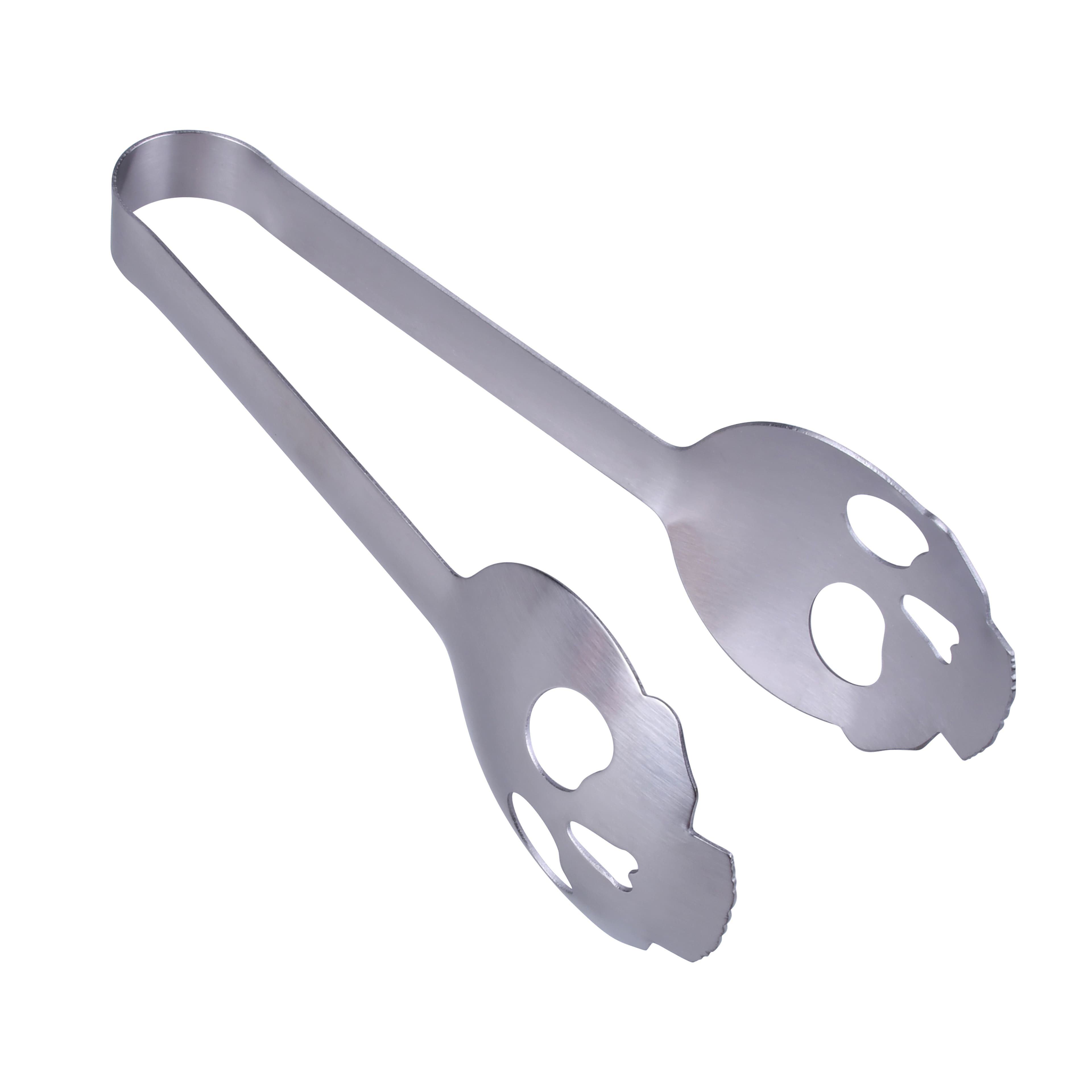 7&#x22; Stainless Steel Skull Tongs by Makery&#x2122;