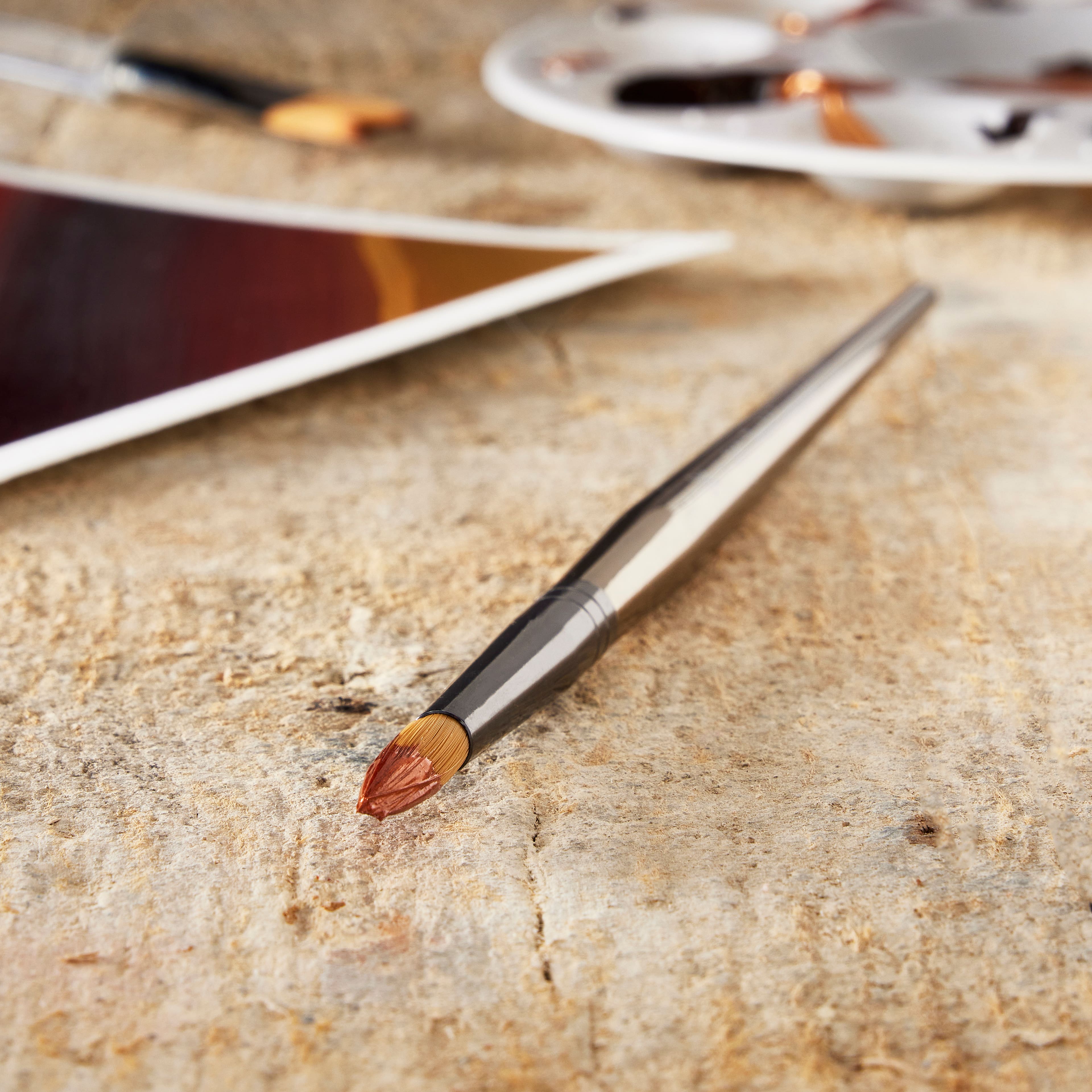 12 Pack: Zen&#x2122; Series 73 Short Handle Round Brush