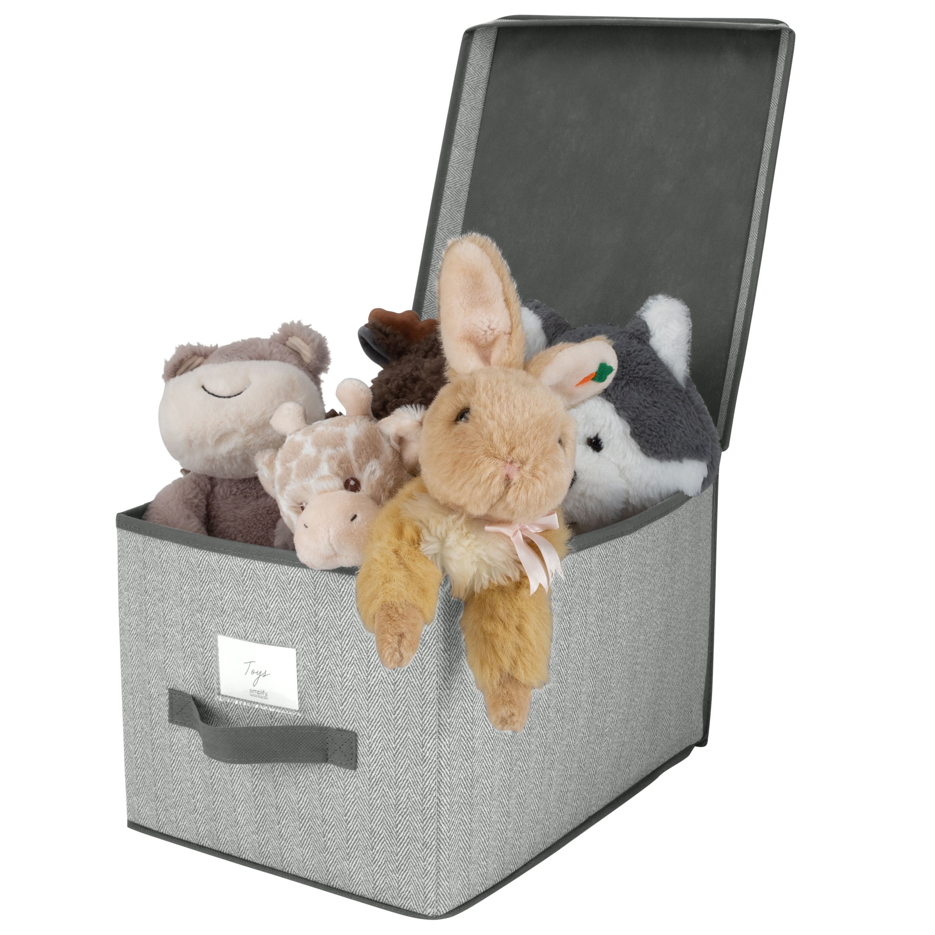 Simplify 12" Herringbone Gray Storage Box