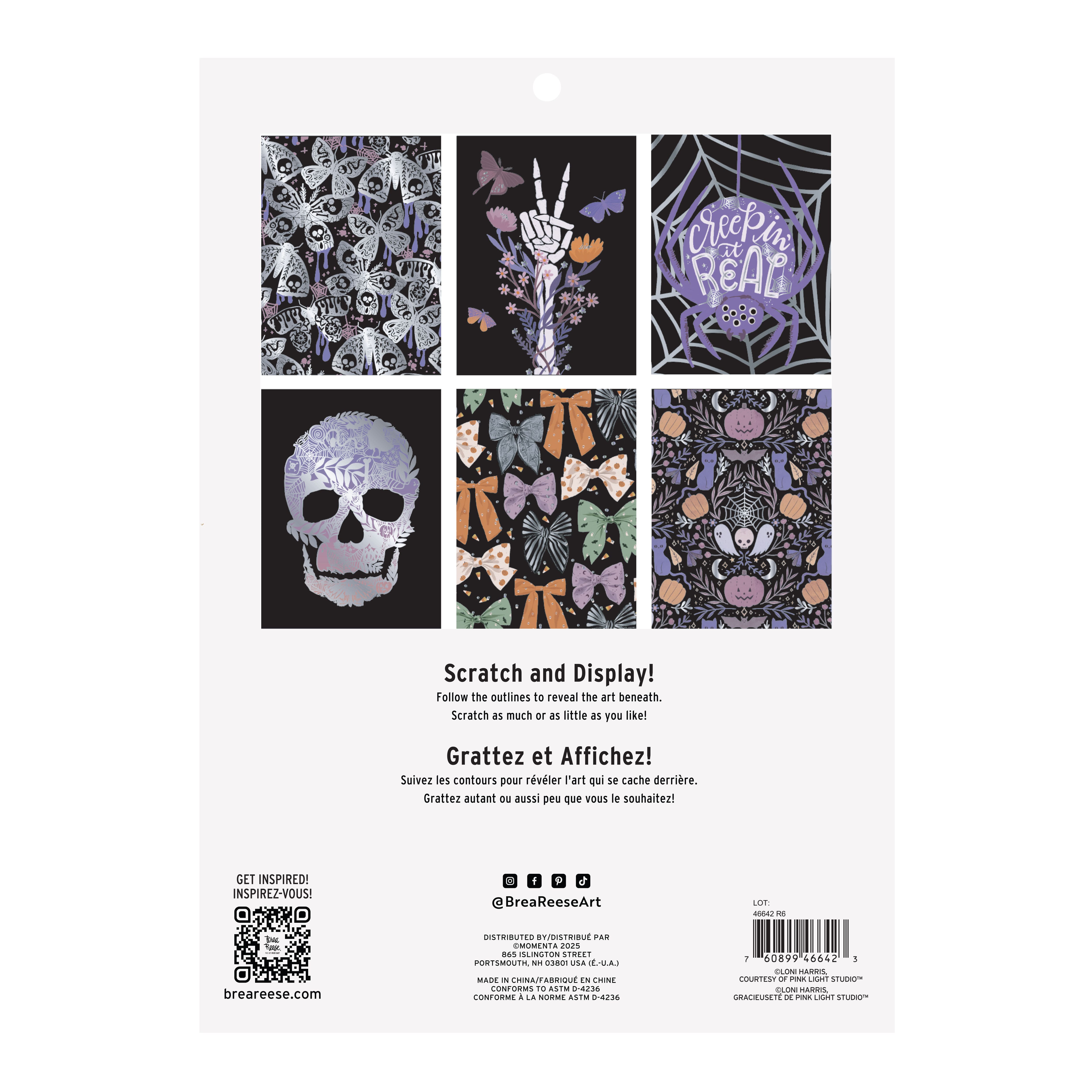 Brea Reese&#x2122; 9&#x22; x 12&#x22; Halloween Patterns Scratch Art Paper Pad