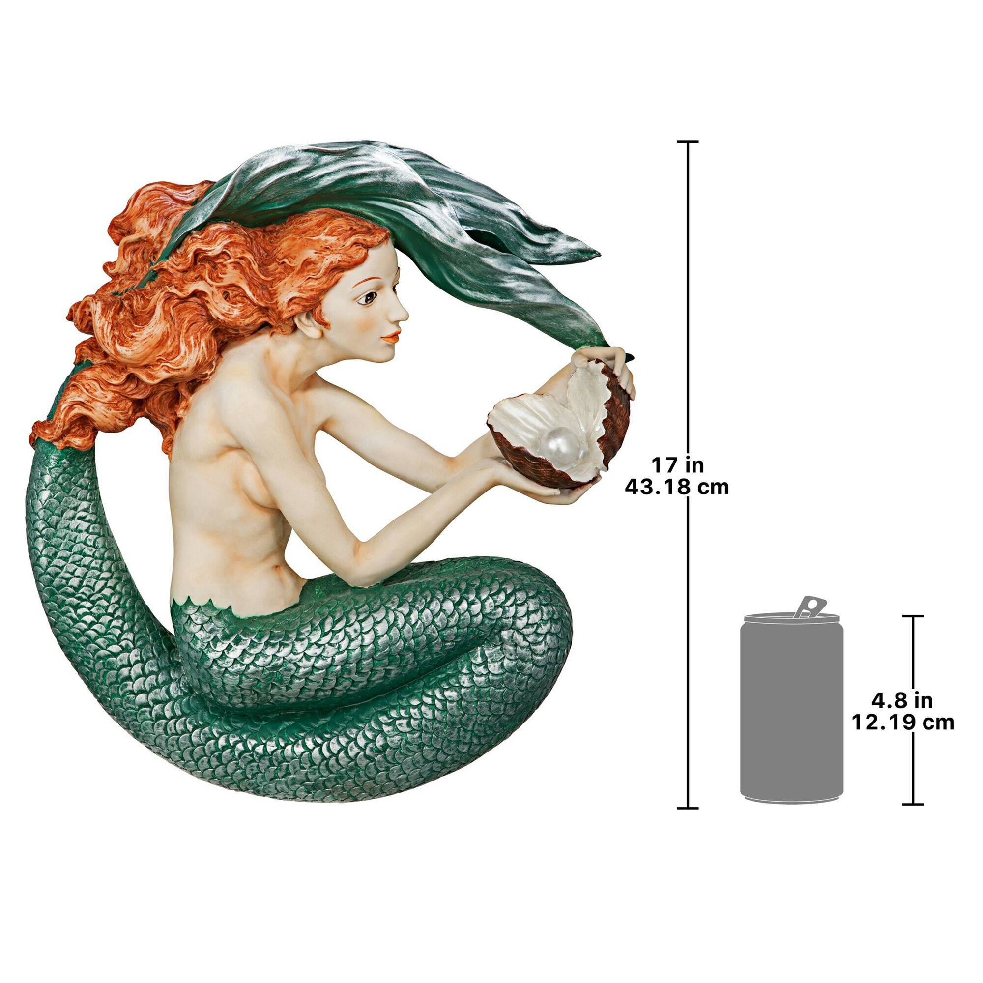 Design Toscano Misty Mae Siren of the Sea Mermaid Wall Sculpture
