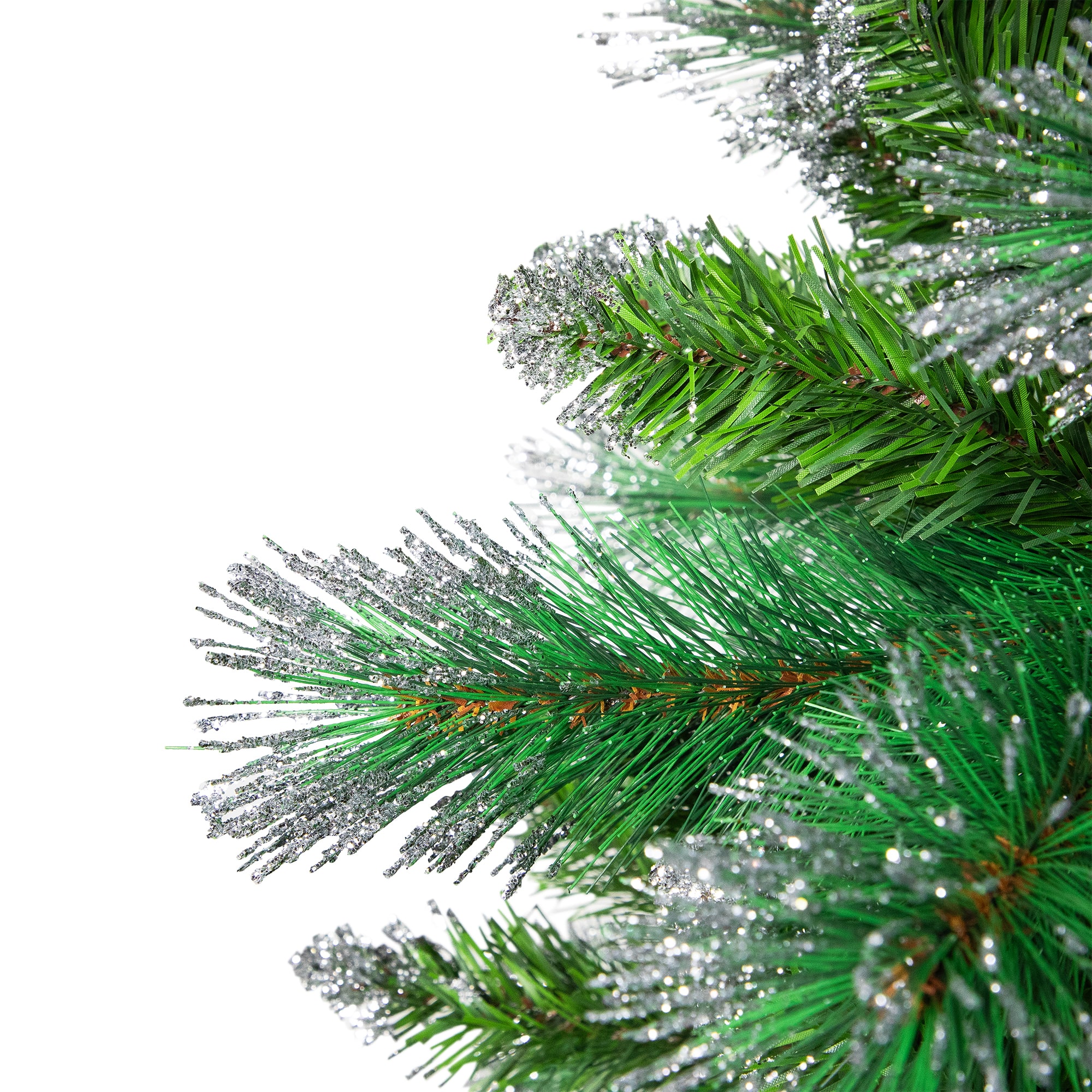 6ft. Unlit Two-Tone Spruce Pine Glitter Tip Medium Artificial Christmas Tree