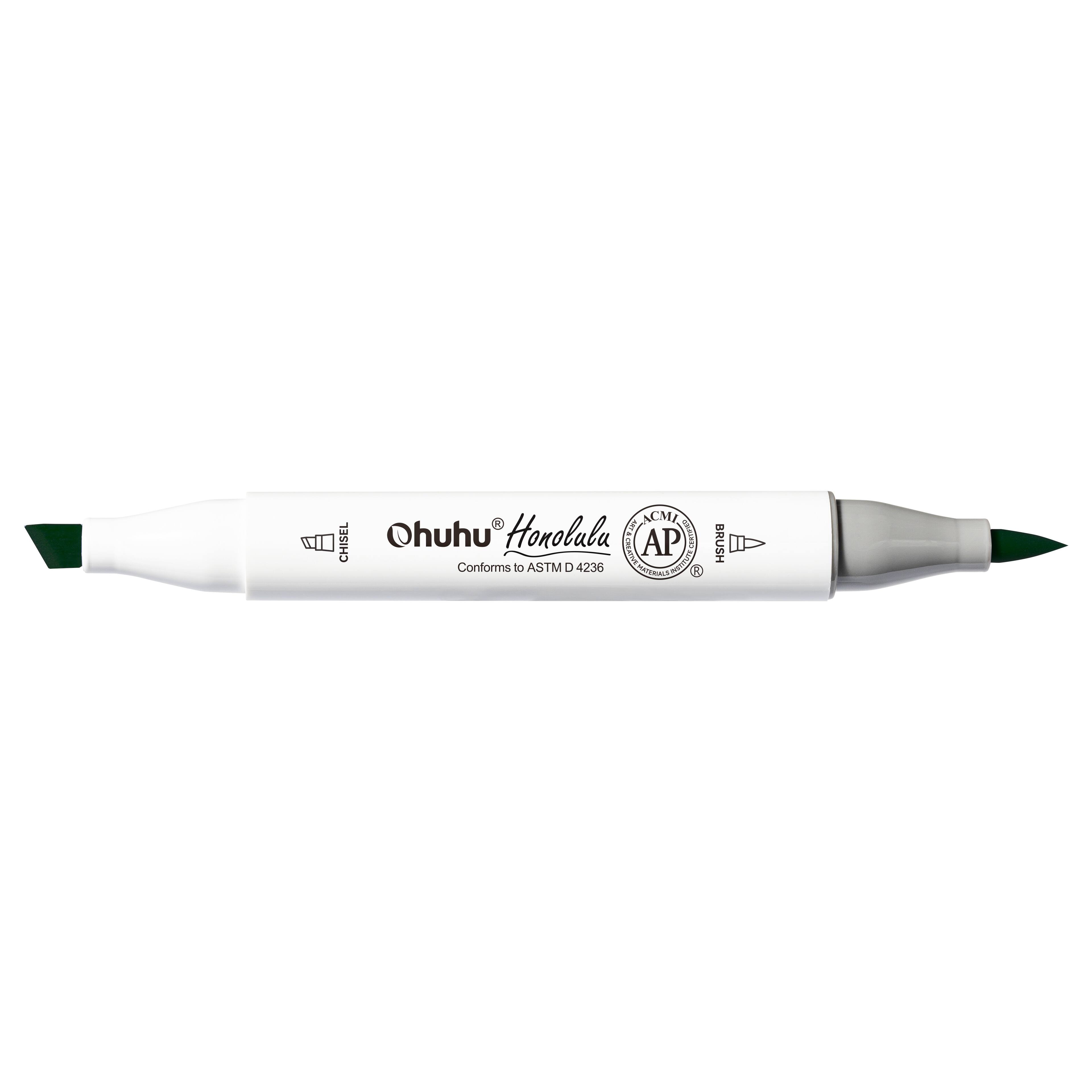 Ohuhu&#xAE; Honolulu Brush &#x26; Chisel Dual Tip Marker