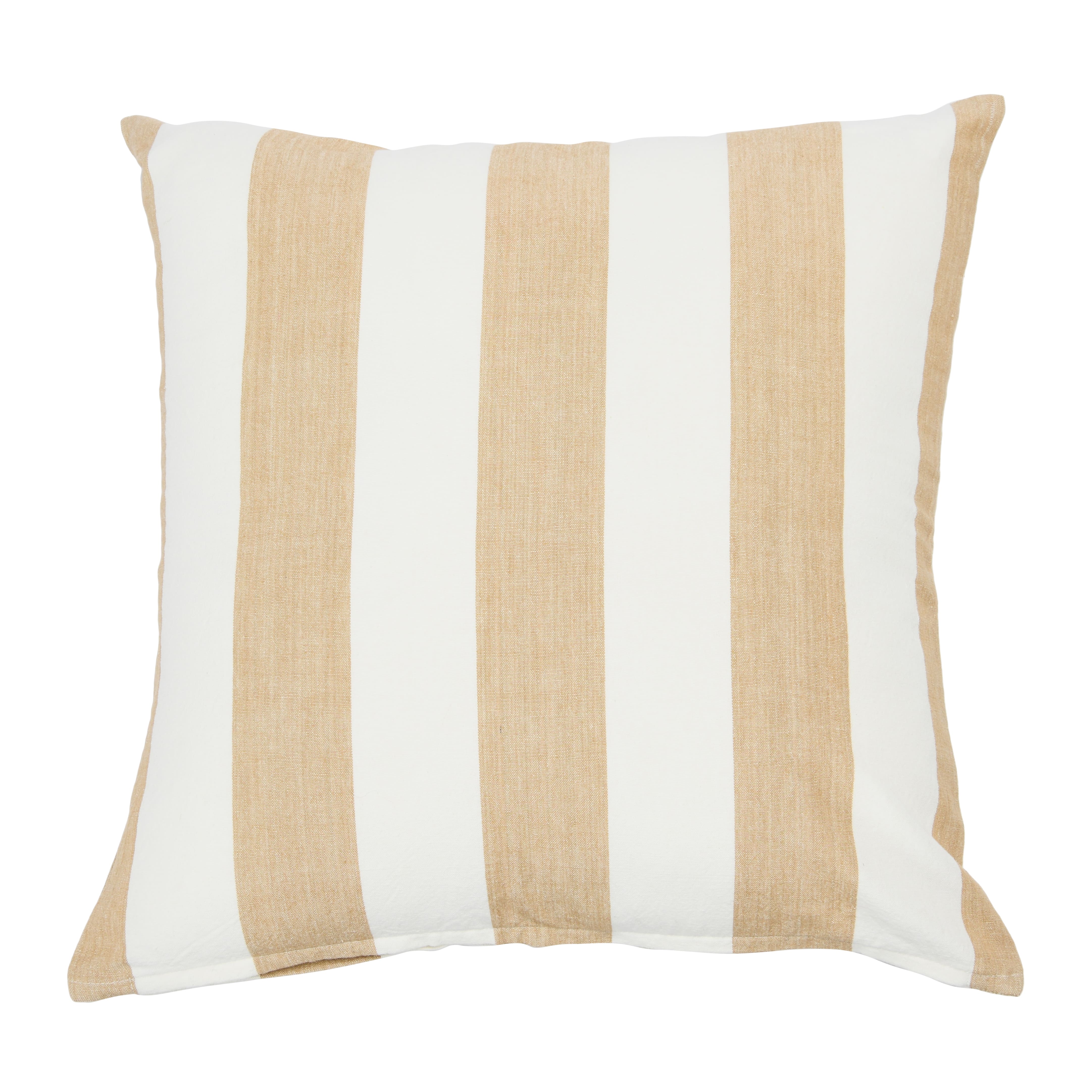 Hello Honey® 20'' Square Beige Striped Cotton Pillow Cover