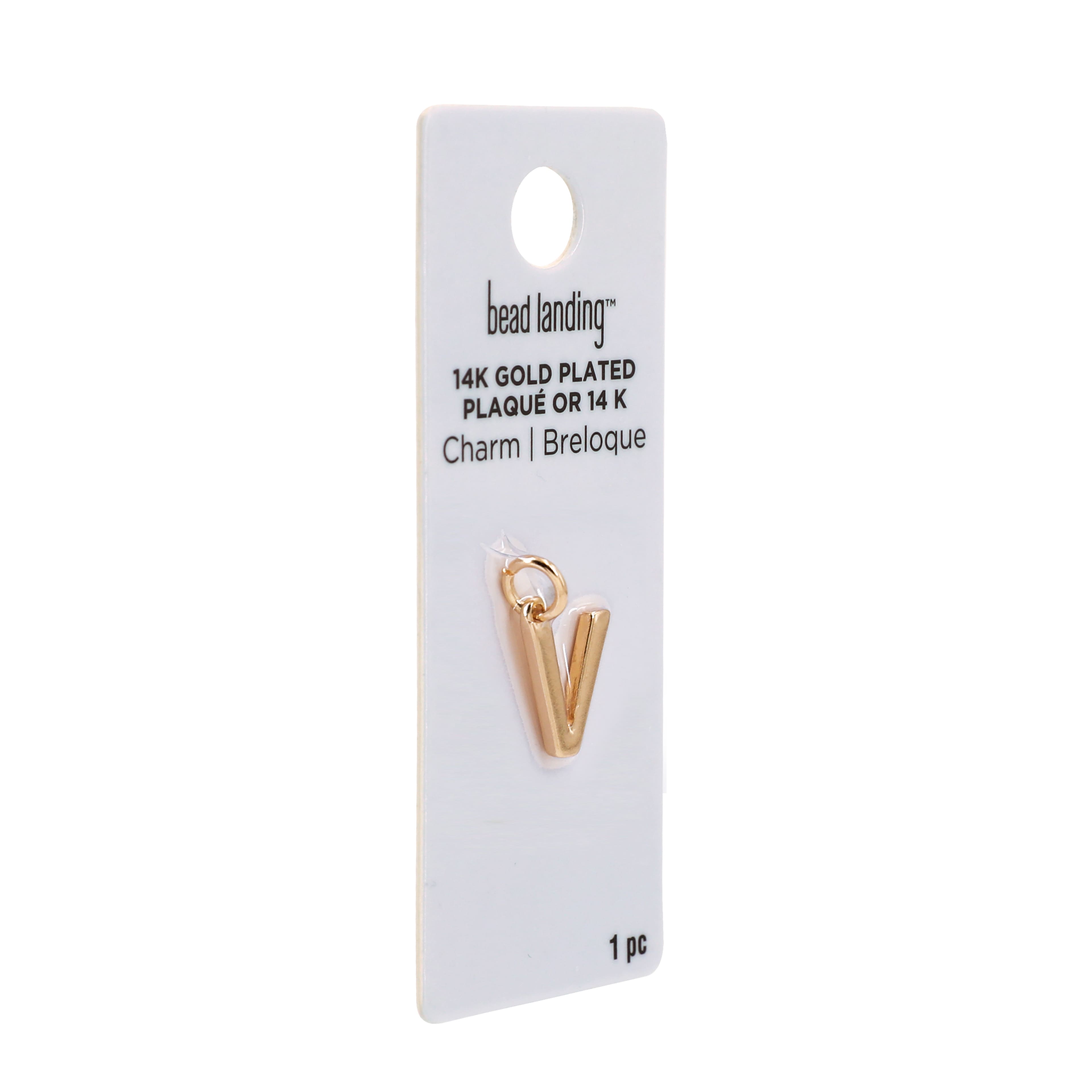 14K Gold Plated Letter Charm by Bead Landing&#x2122;