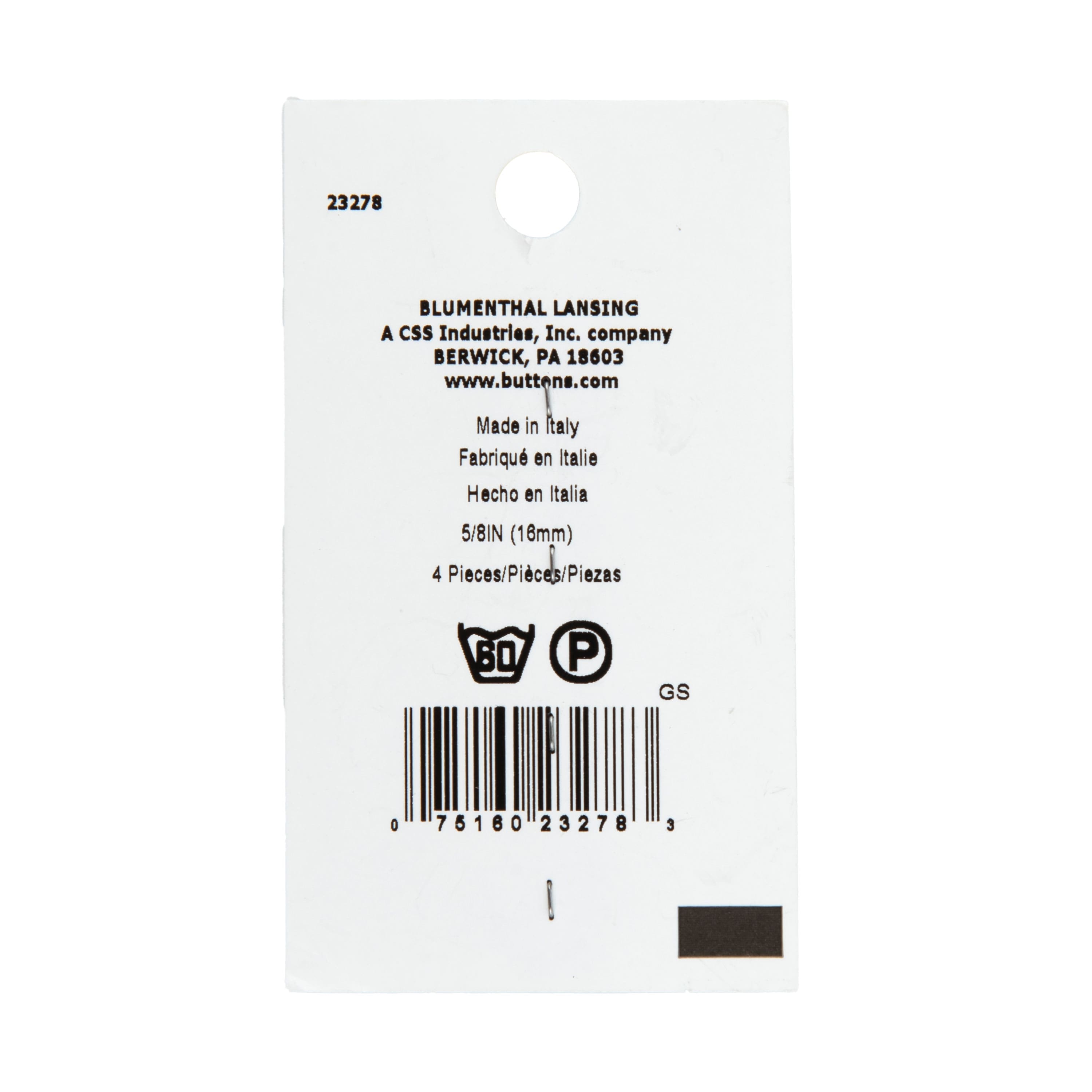 LaMode&#xAE; 5/8&#x22; Light Gray 4-Hole Buttons, 4ct.