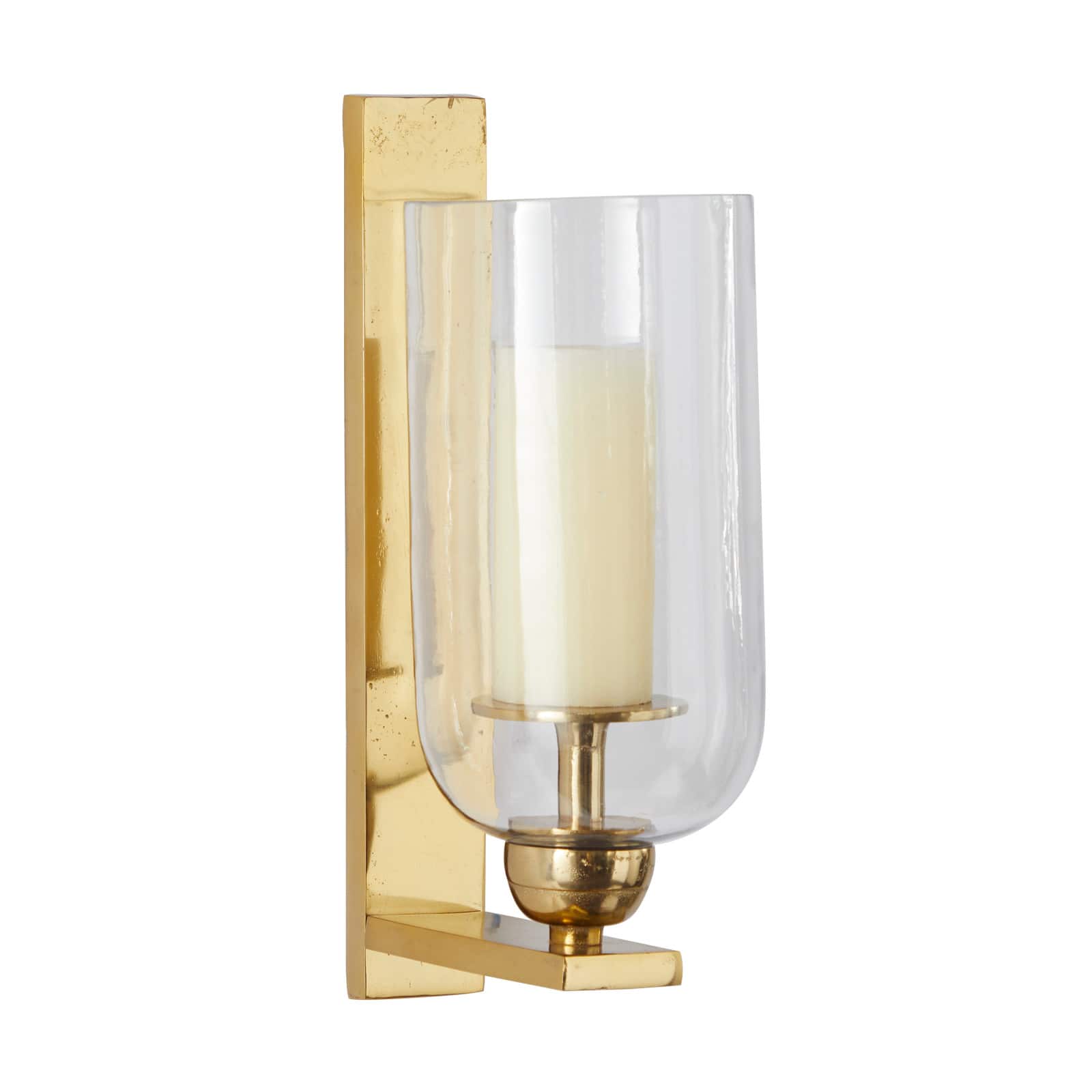 Gold Aluminum Modern Wall Sconce, 6&#x22; x 8&#x22; x 16&#x22;