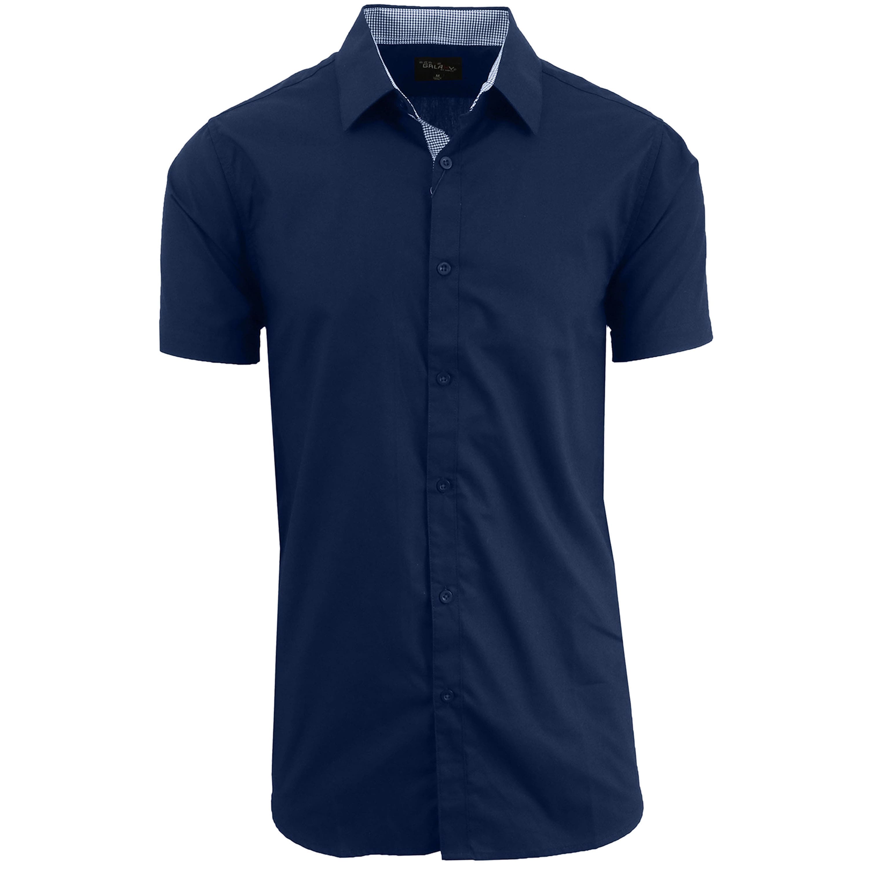 Galaxy by Harvic Slim Fit Short Sleeve Men&#x27;s Dress Shirt
