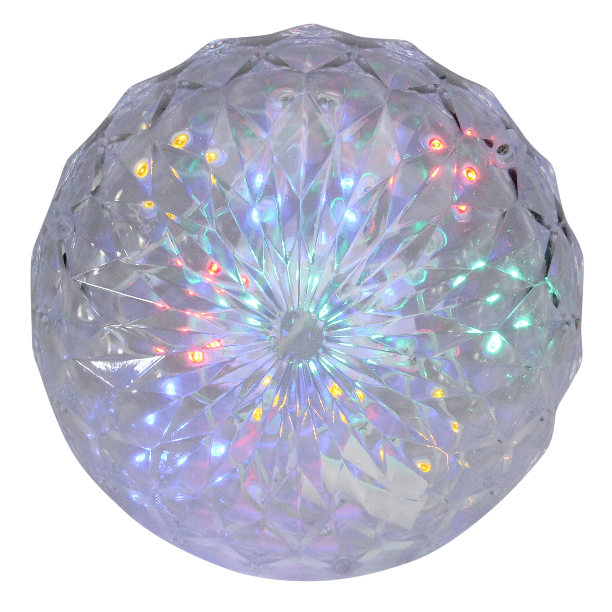 6&#x22; MultiColor LED Hanging Crystal Sphere Outdoor Decoration