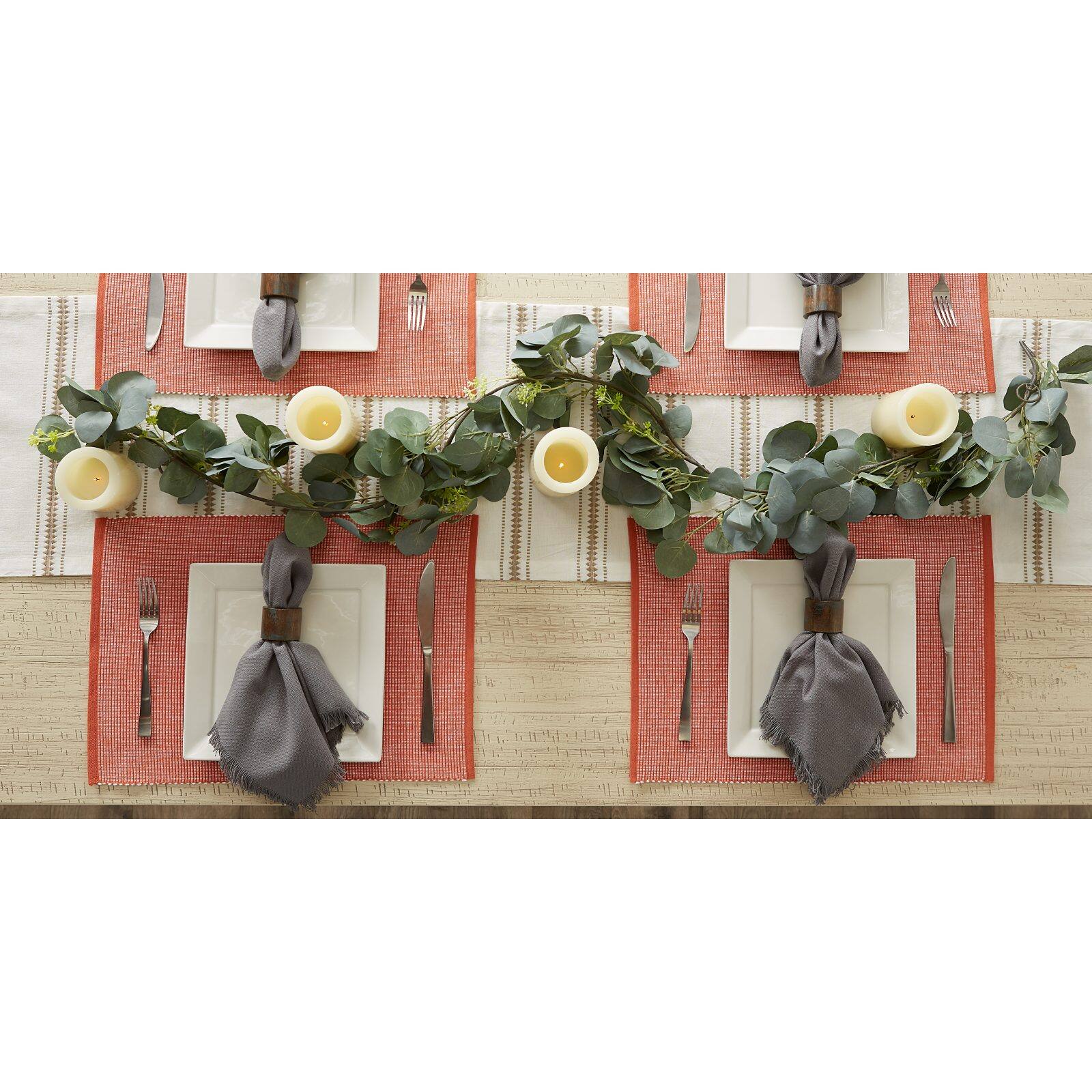 DII® Black Rub Finish Wood Band Napkin Rings, 6ct.