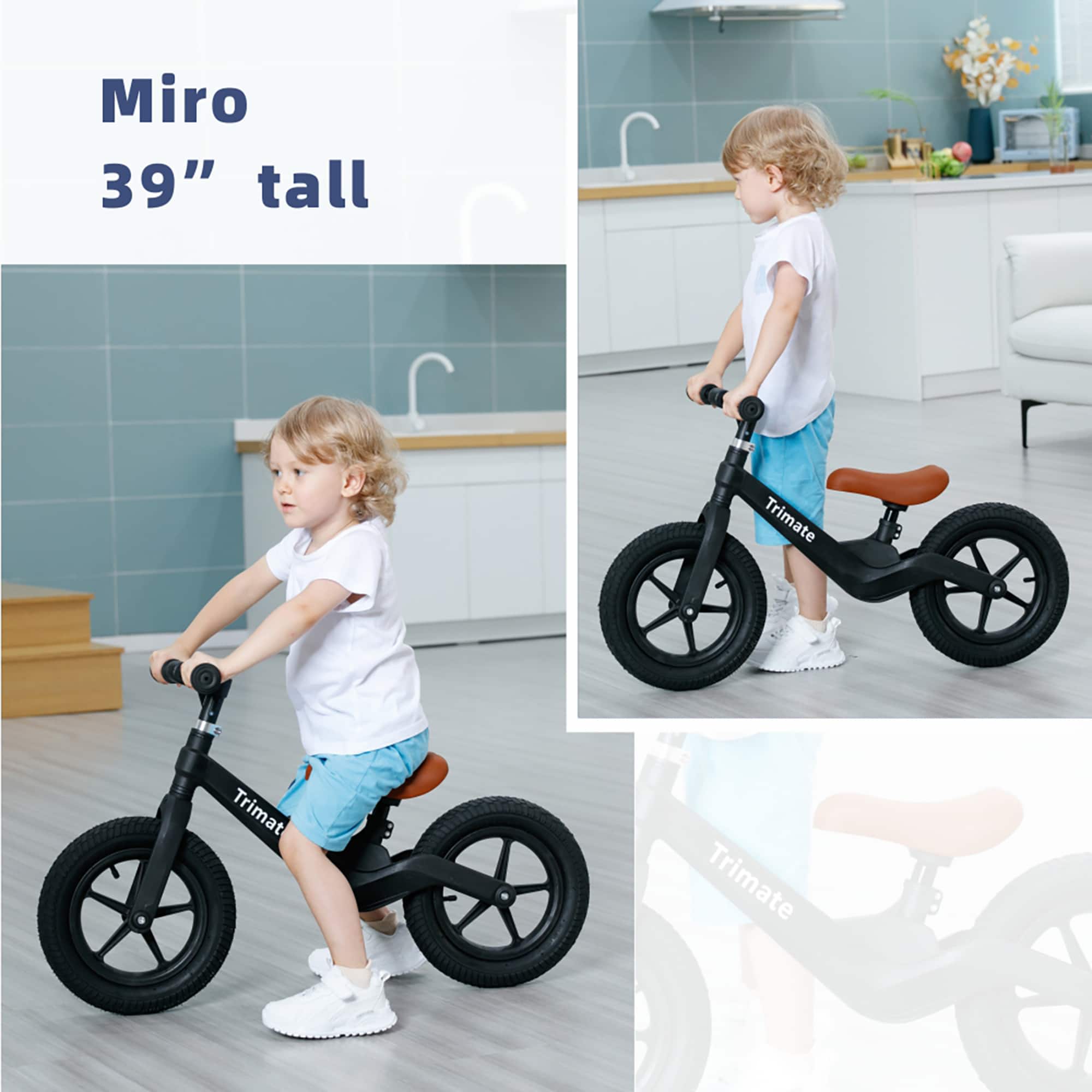 Trimate Black 2 Wheel Balance Bike