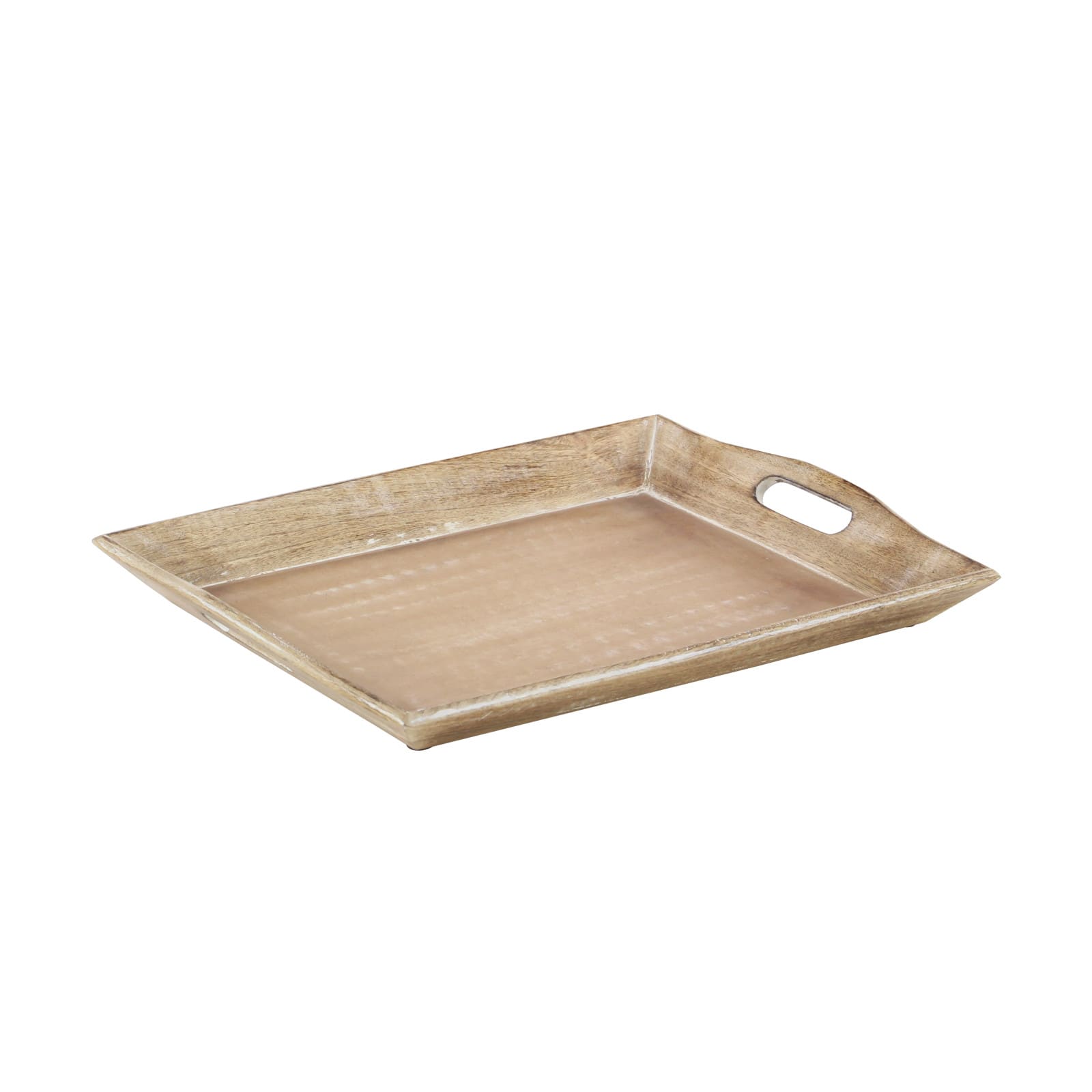 Brown Mango Wood Traditional Tray Set