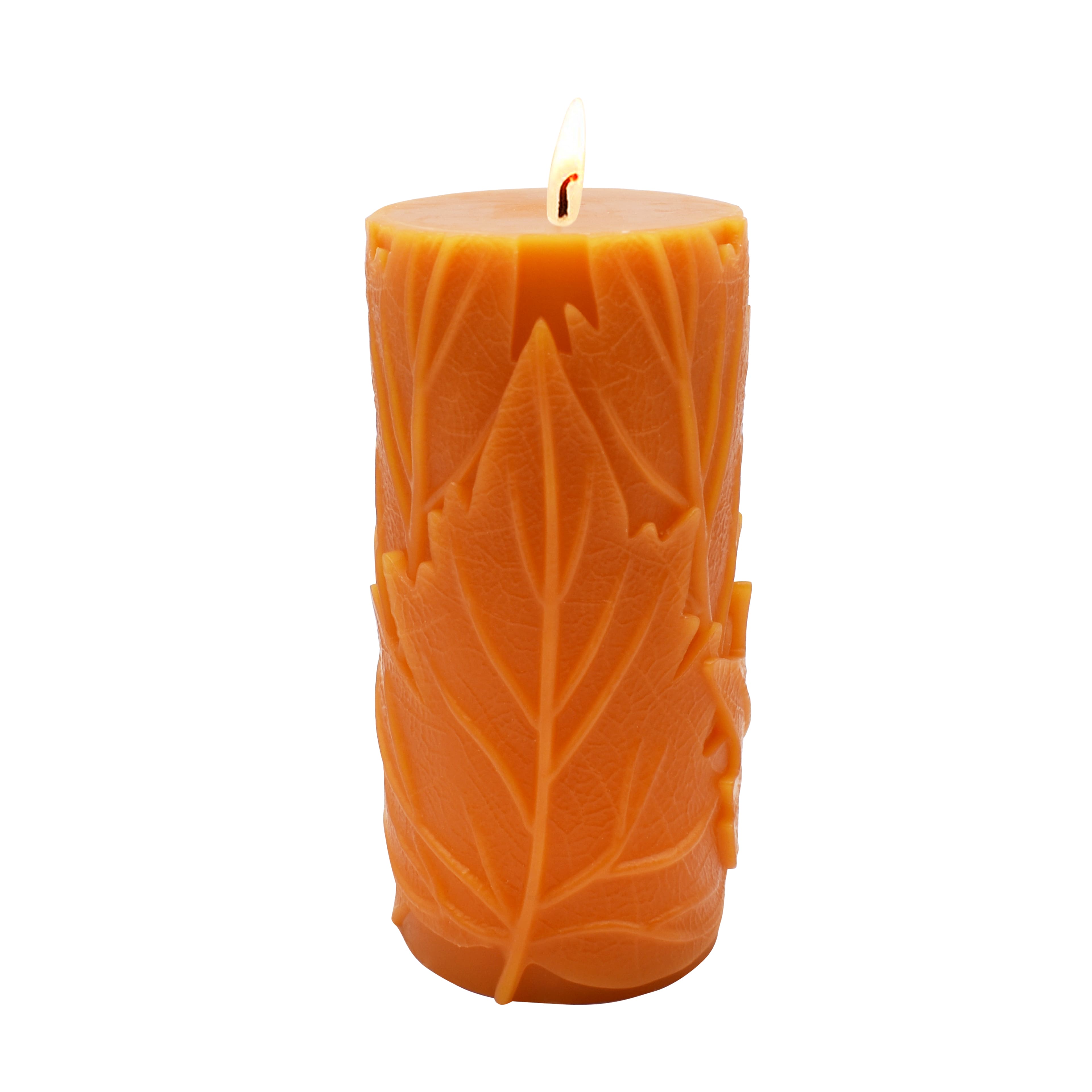 3&#x22; x 6&#x22; Scented Orange Maple Leaf Pillar Candle by Ashland&#xAE;
