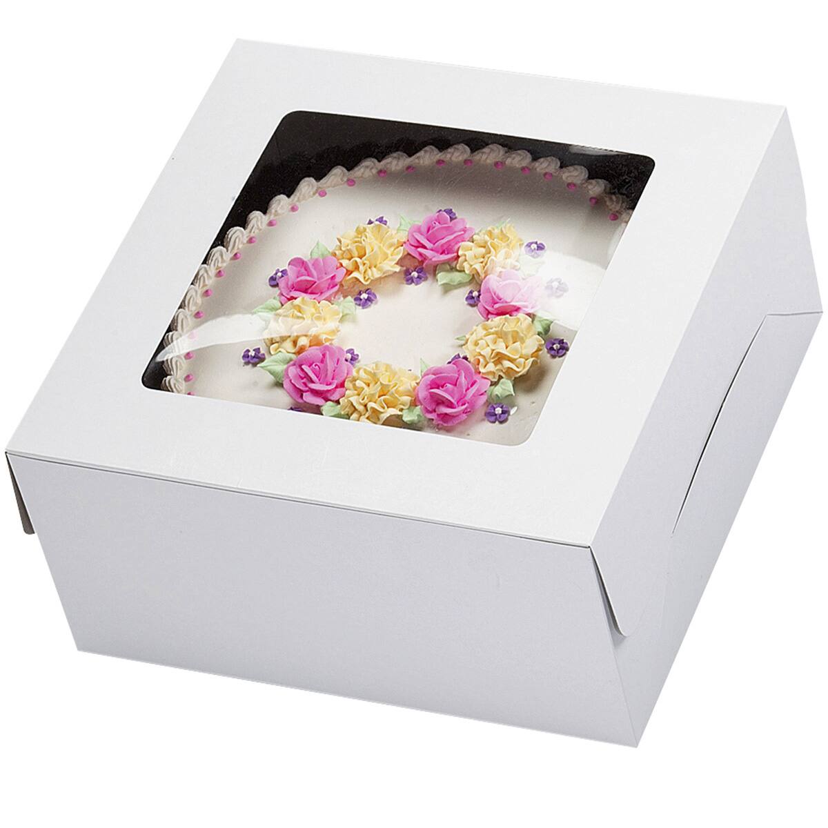 Boite Patisserie Zuxbolf 2 Pièces Boîte à Gâteaux 25.5x25.5x20.5cm Avec 2 Boite A Gateau - 10