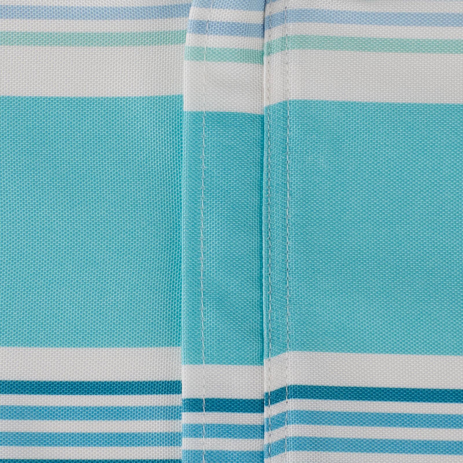 Beach House Stripe Print Outdoor Tablecloth With Zipper 60&#x22; x 120&#x22;