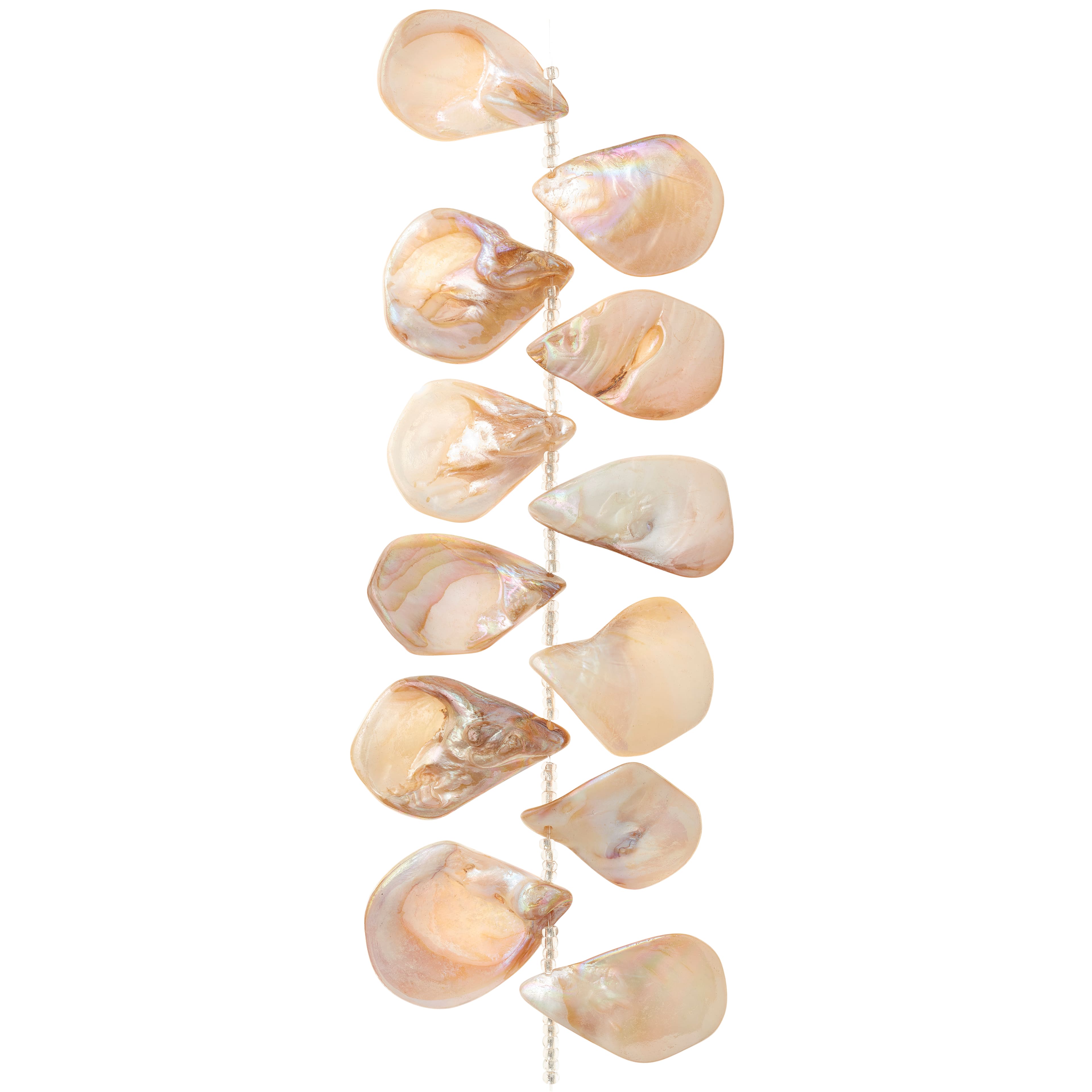 White Shell Teardrop Beads, 34mm by Bead Landing™