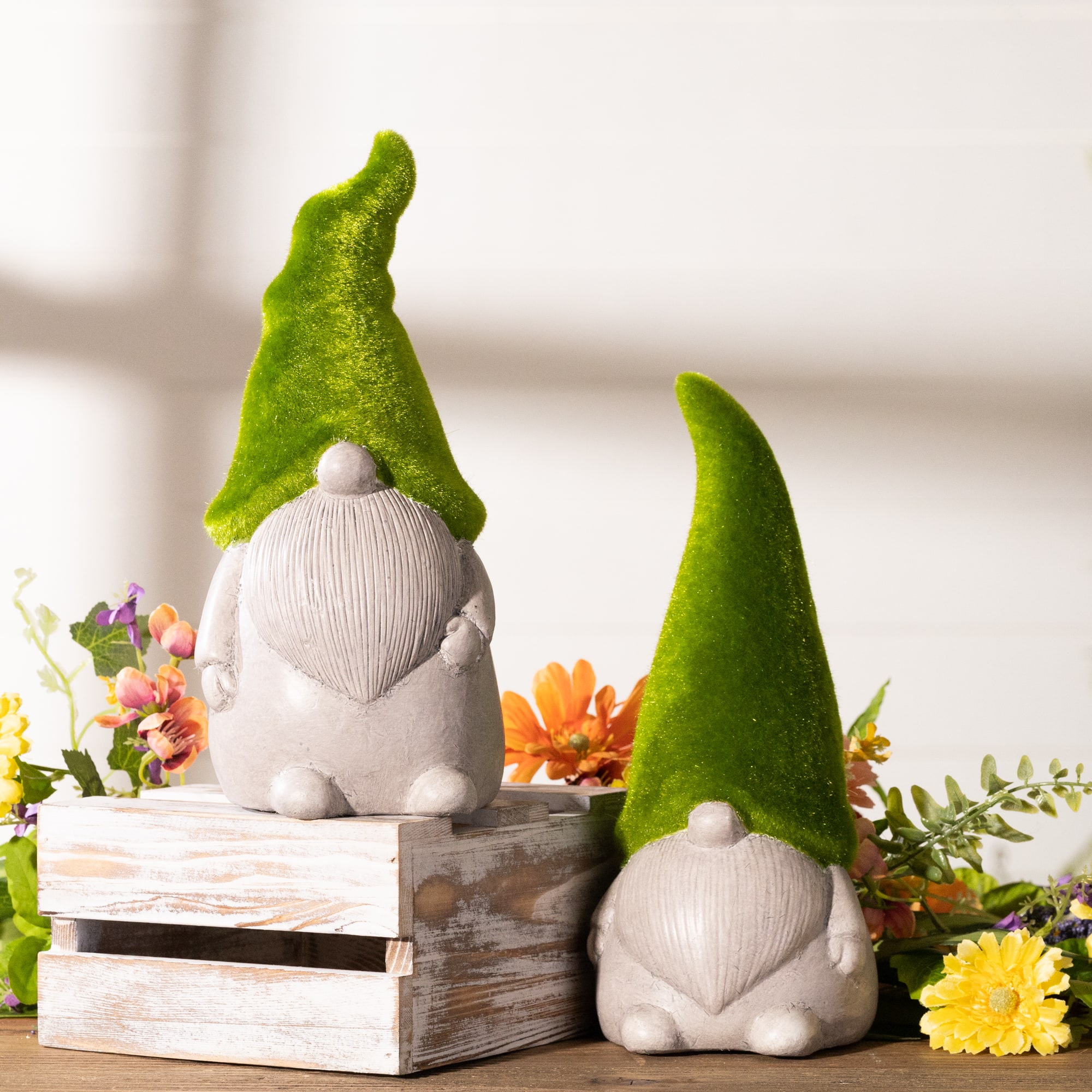 Mossy Terra Cotta Gnomes Set