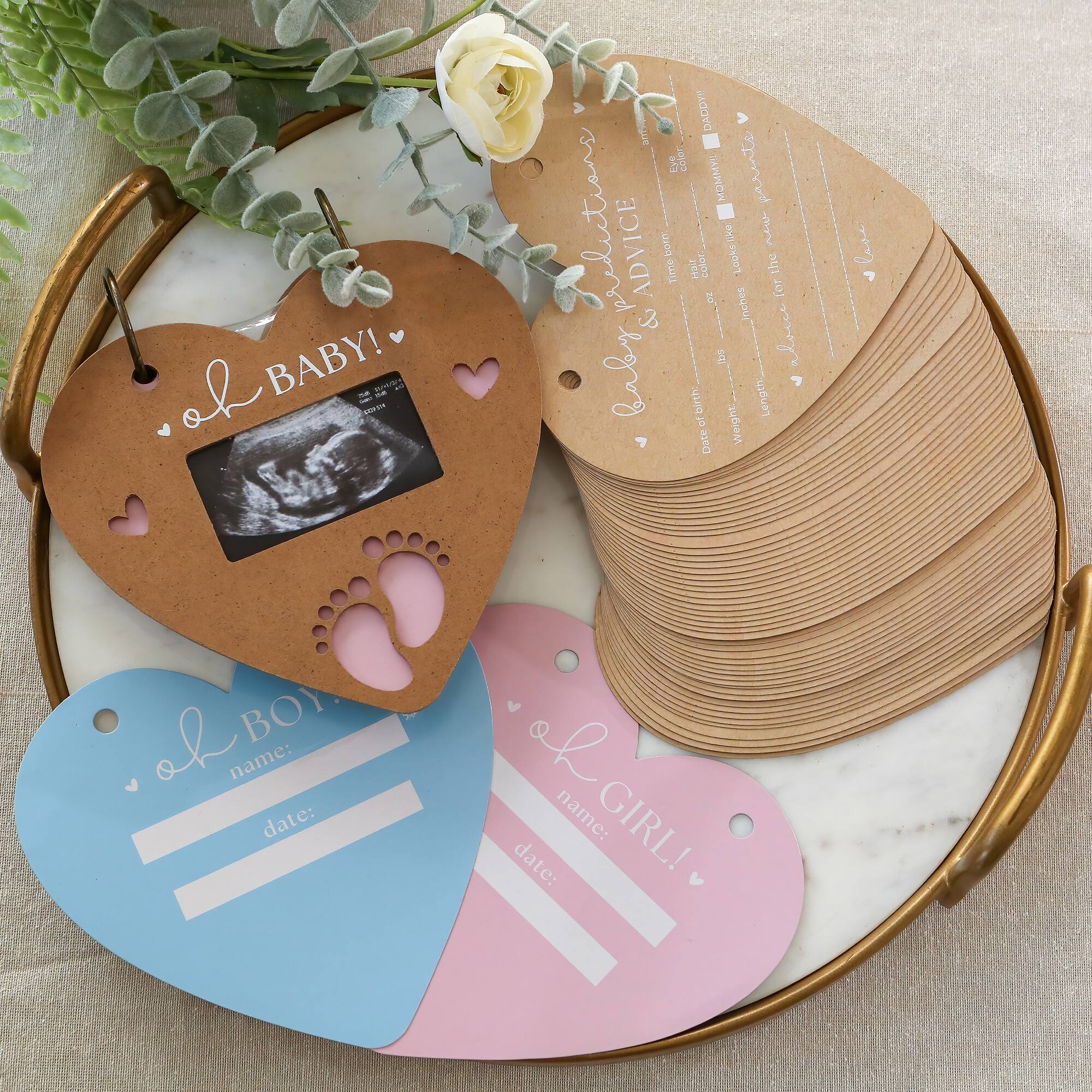 Kate Aspen&#xAE; Kraft Heart Baby Shower Keepsake Book