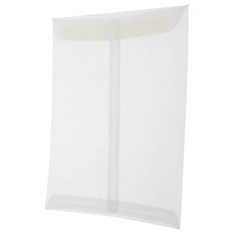 JAM Paper 9&#x22; x 12&#x22; Translucent Clear Vellum Envelopes