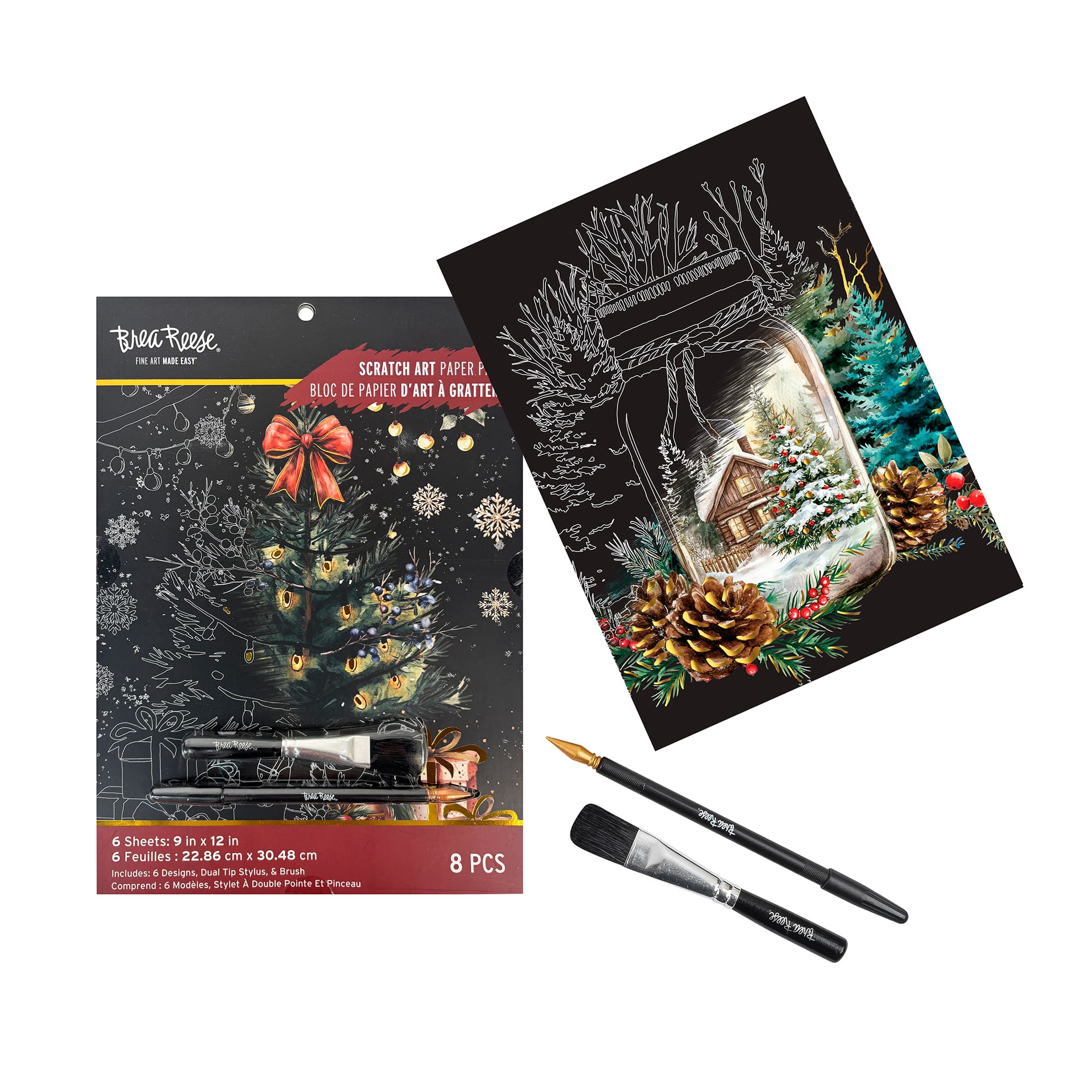Brea Reese&#x2122; 9&#x22; x 12&#x22; Under the Tree Scratch Art Paper Pad