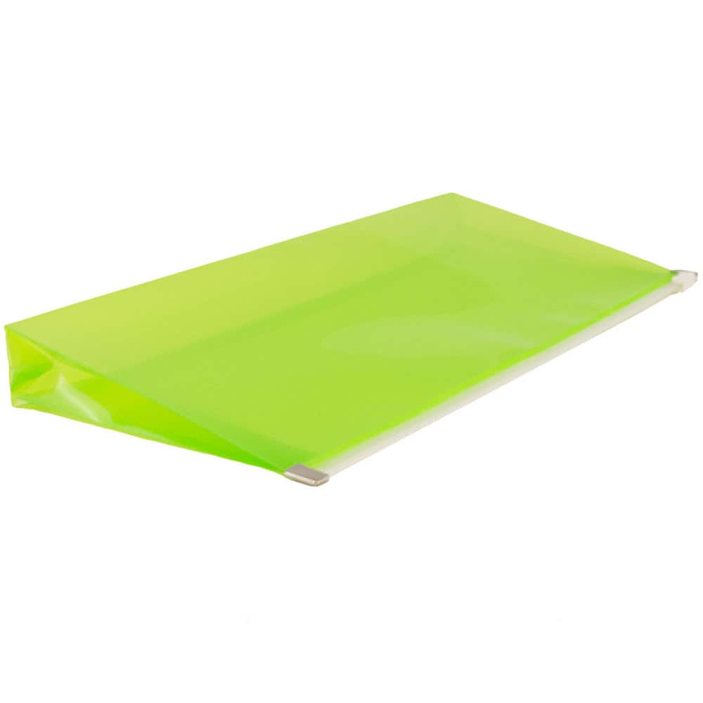 JAM Paper 5'' x 10'' Clear Plastic Pencil Pouch with Zip Closure, 12ct.