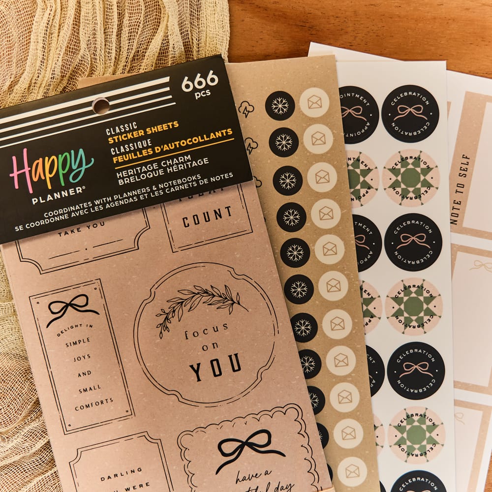 The Classic Happy Planner&#xAE; Heritage Charm Sticker Book
