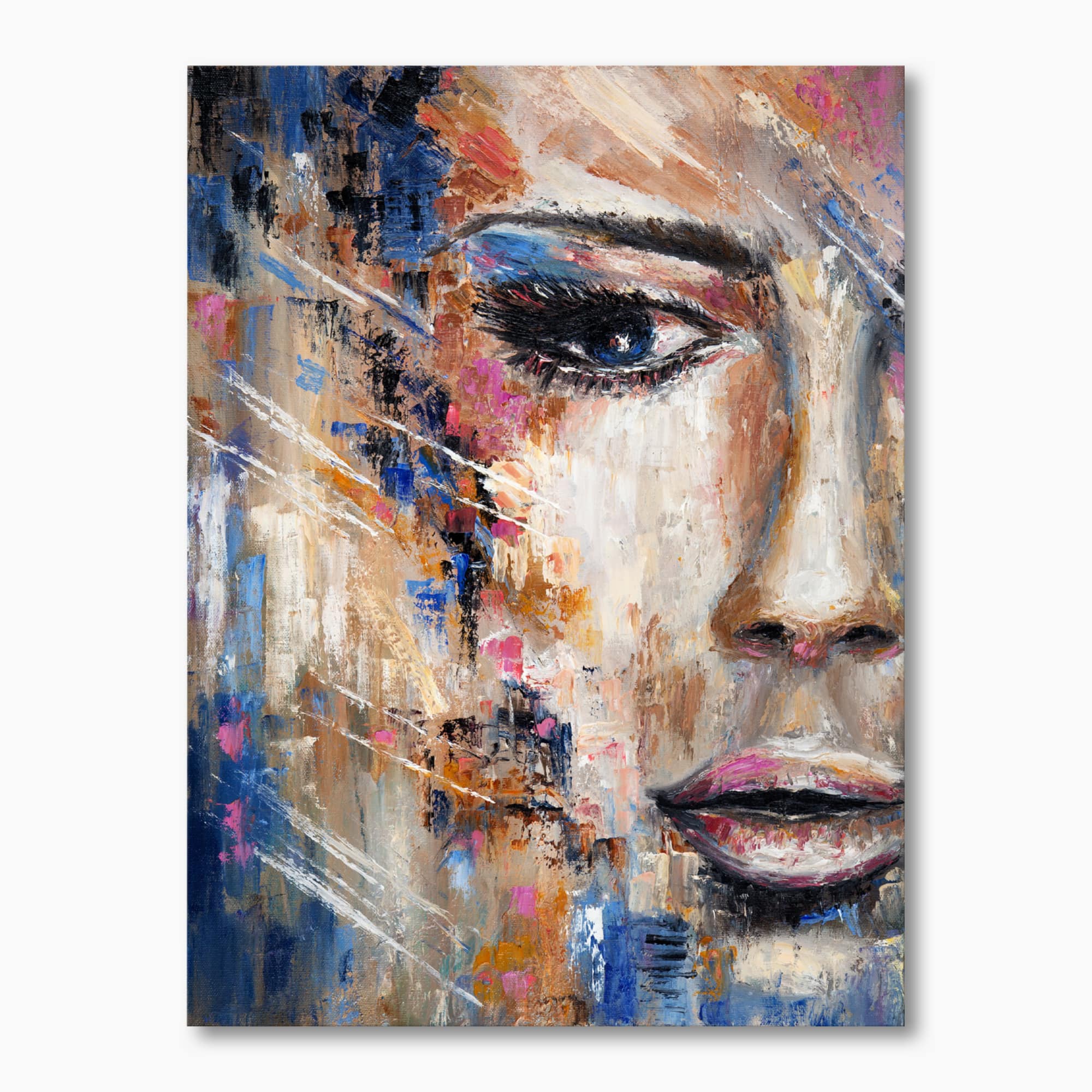 Designart - Portrait Of A Young Woman IV - Contemporary Canvas Wall Art Print