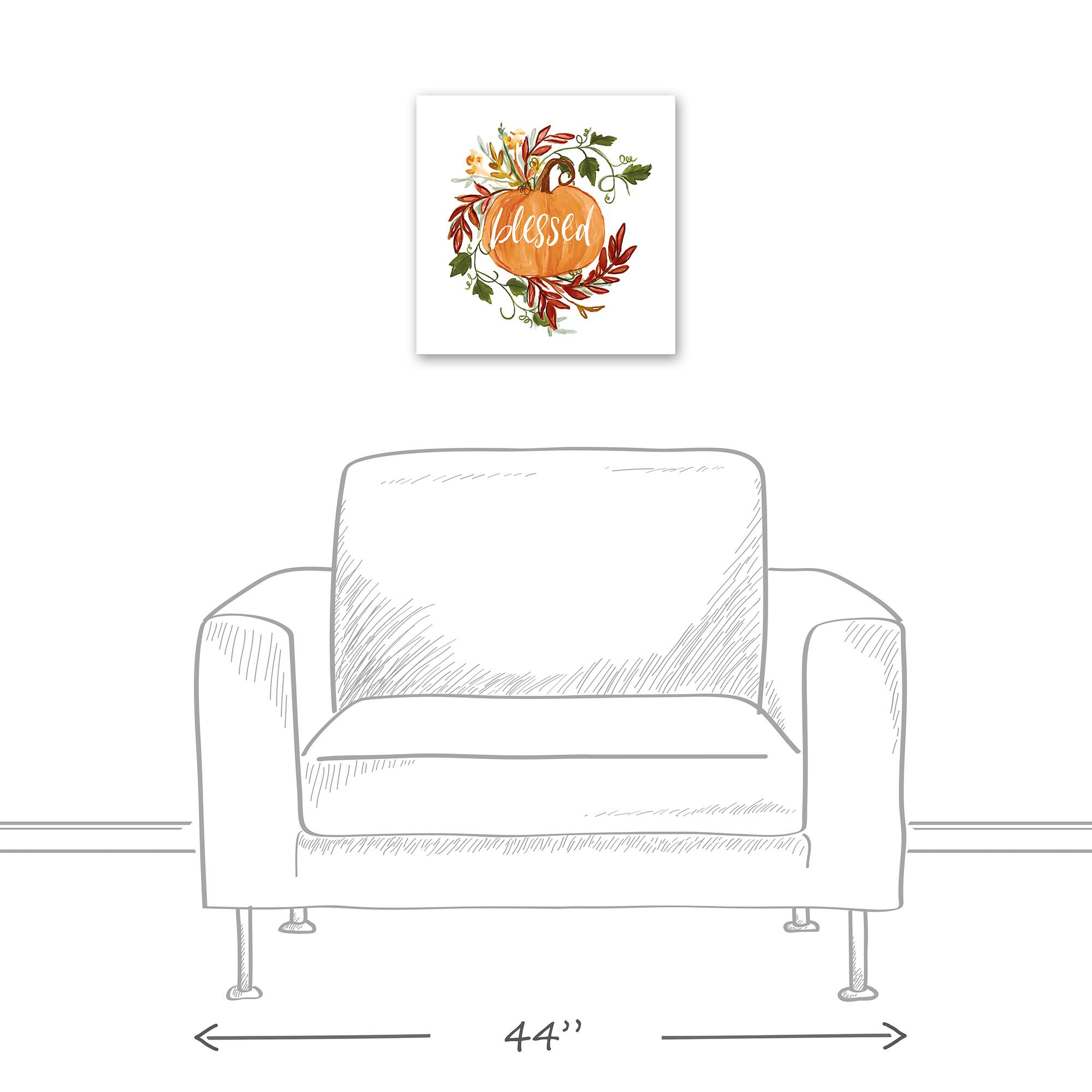 Blessed Pumpkin Vine Canvas Wall Art