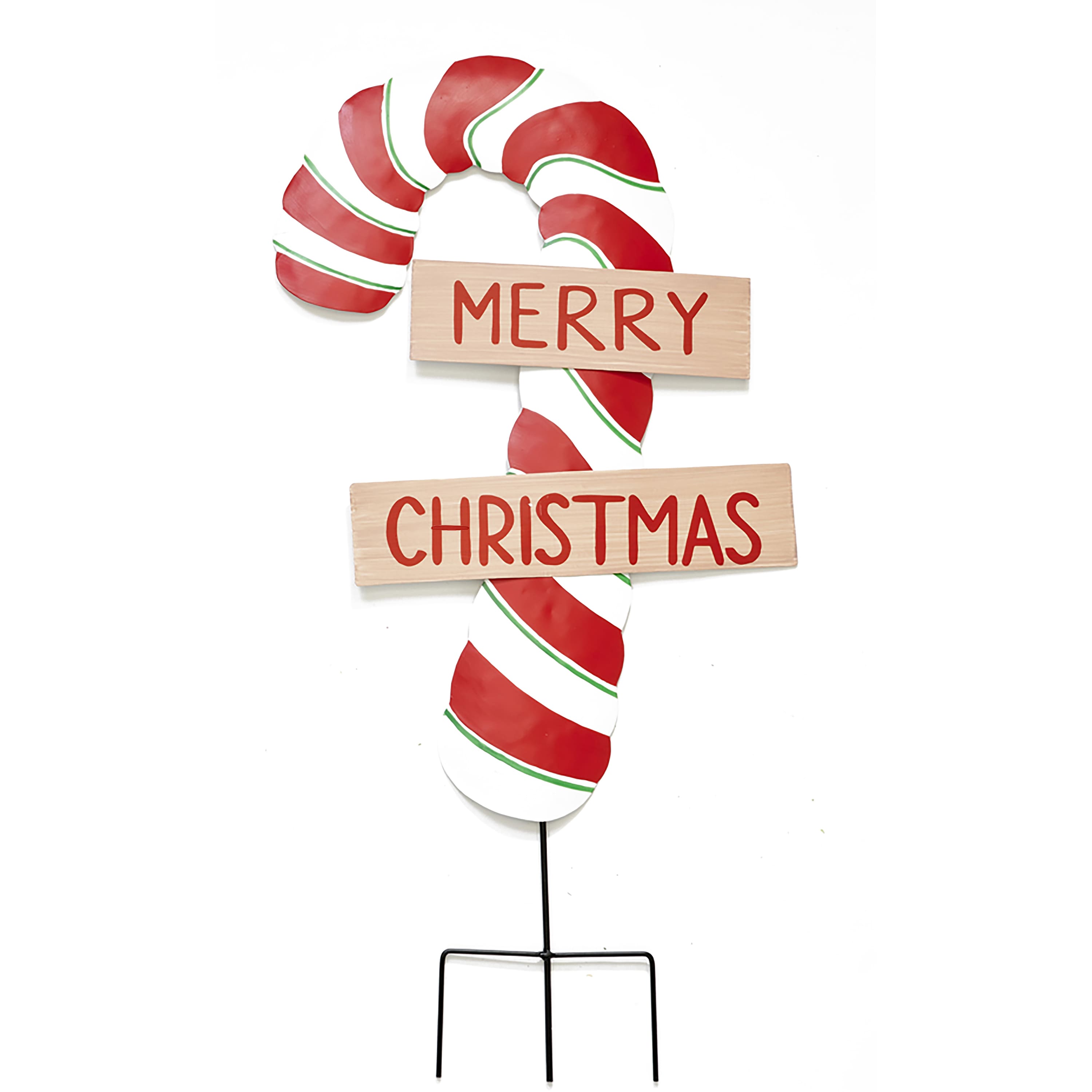 30" Merry Christmas Candy Cane Yard Stake