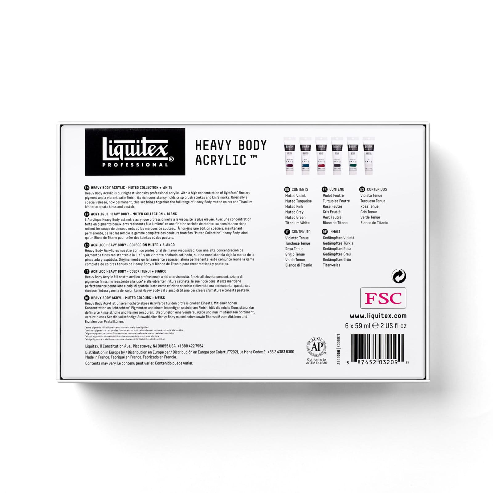 Liquitex® Heavy Body Acrylic™, Muted Collection + White