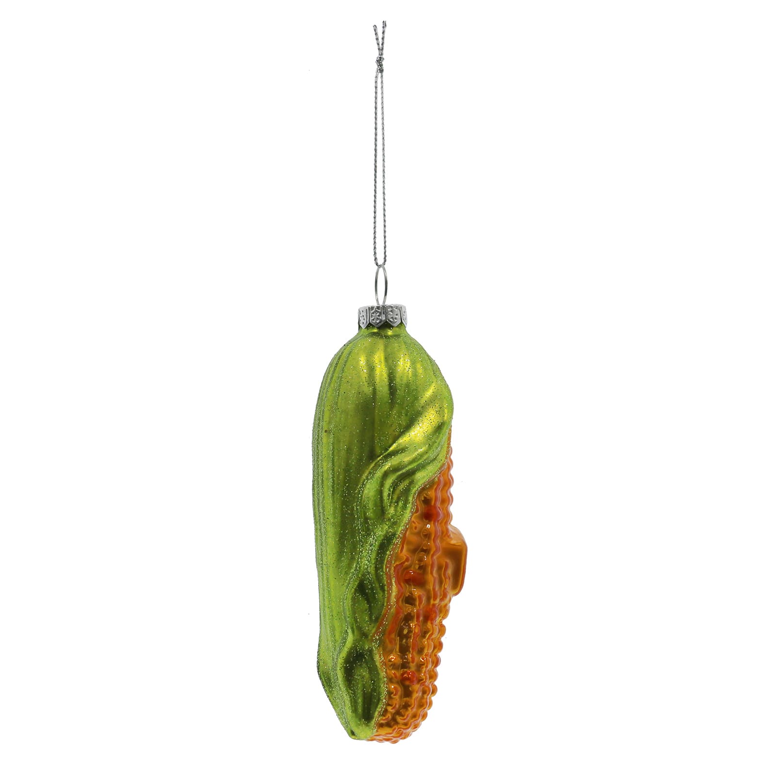 4.75&#x22; Yellow &#x26; Green Corn Glass Ornament by Ashland&#xAE;