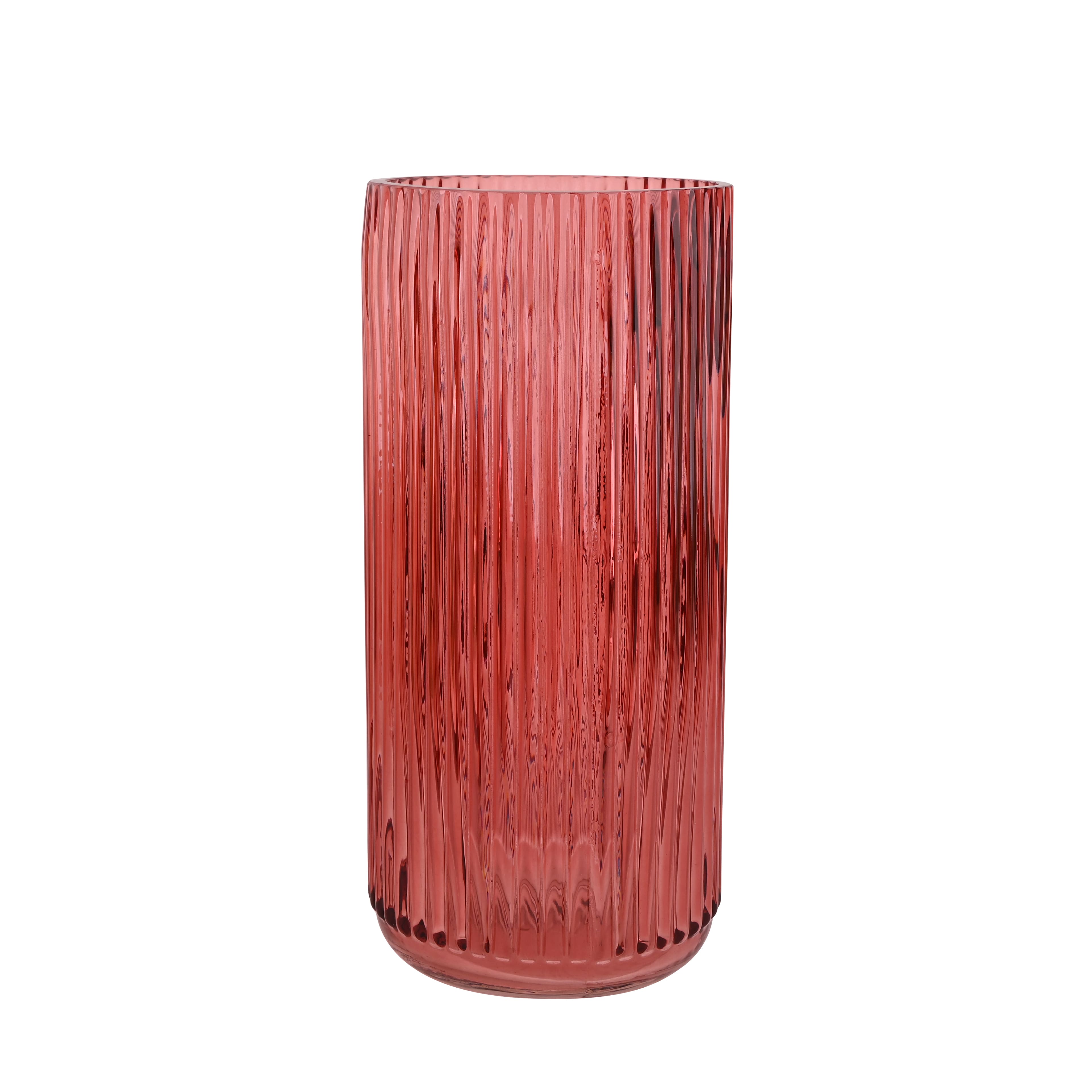 10&#x22; Tall Ribbed Glass Vase by Ashland&#xAE;