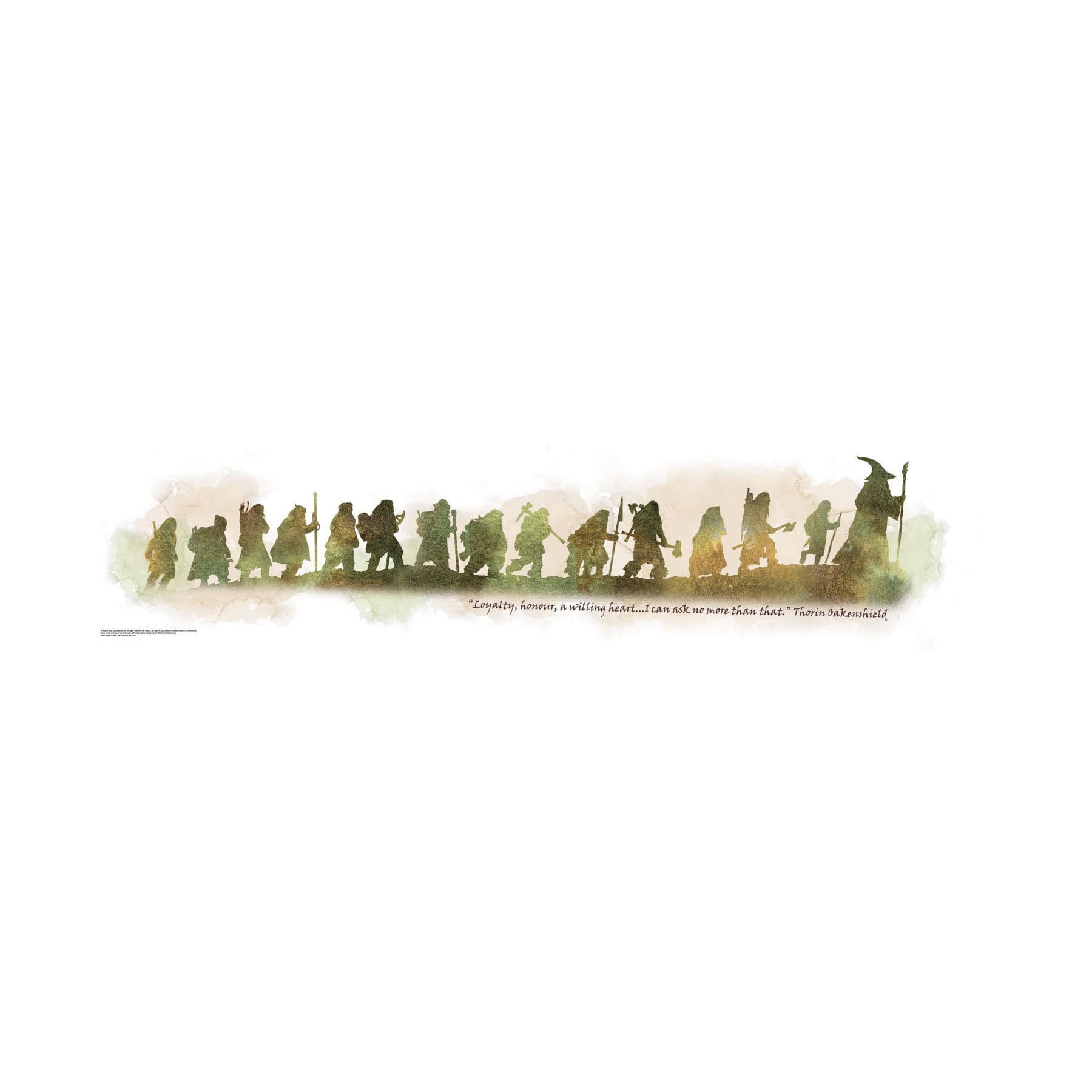 RoomMates Green &#x26; Tan The Hobbit Quote Wall Decals