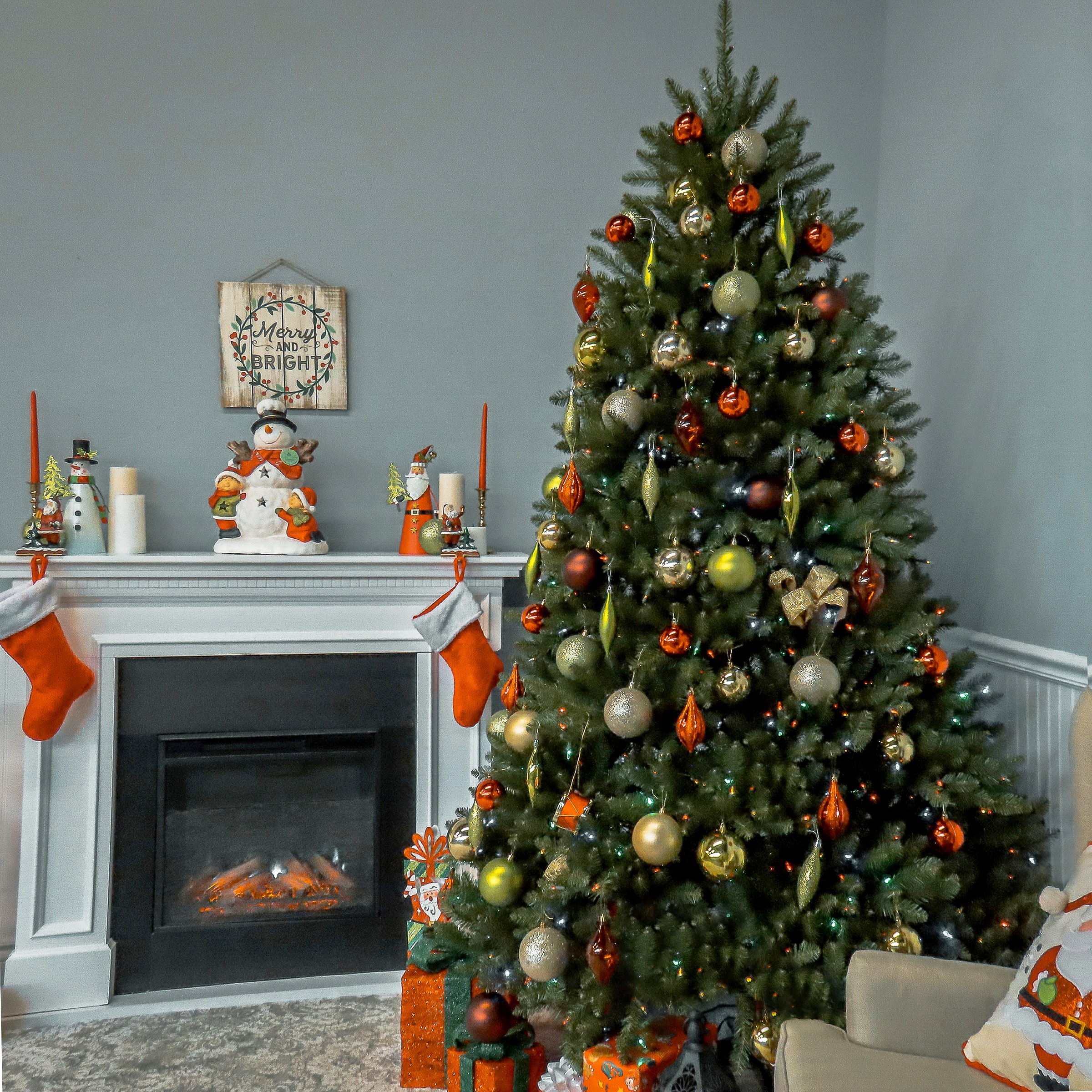7 ft. Pre-Lit Dunhill&#xAE; Fir Full Artificial Christmas Tree, Multicolor Lights