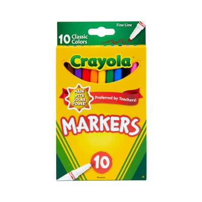 Crayola® Fine Line Markers, Classic Colors 12ct image