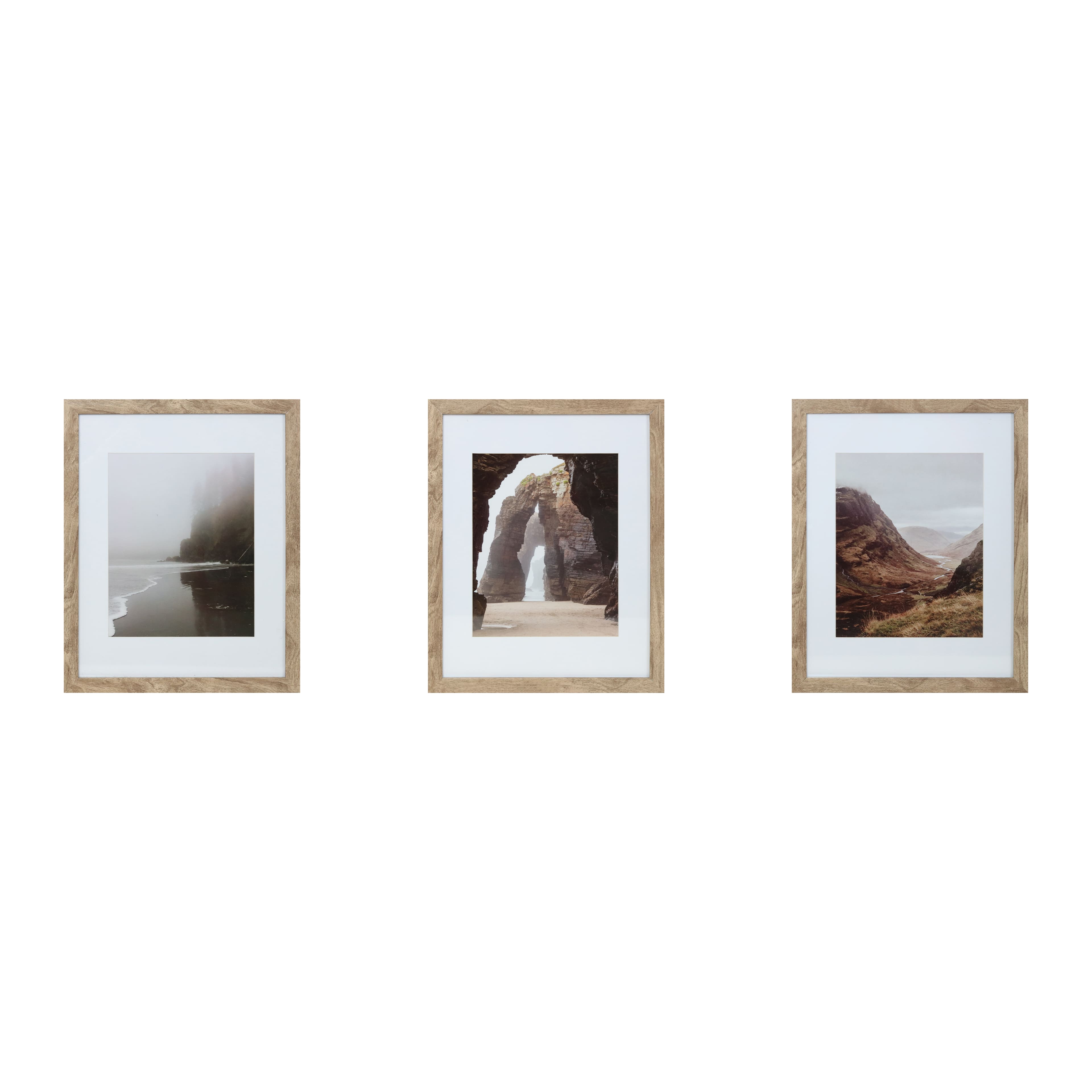 3 Pack Gallery™ Honey Frame with Mat by Studio Décor®