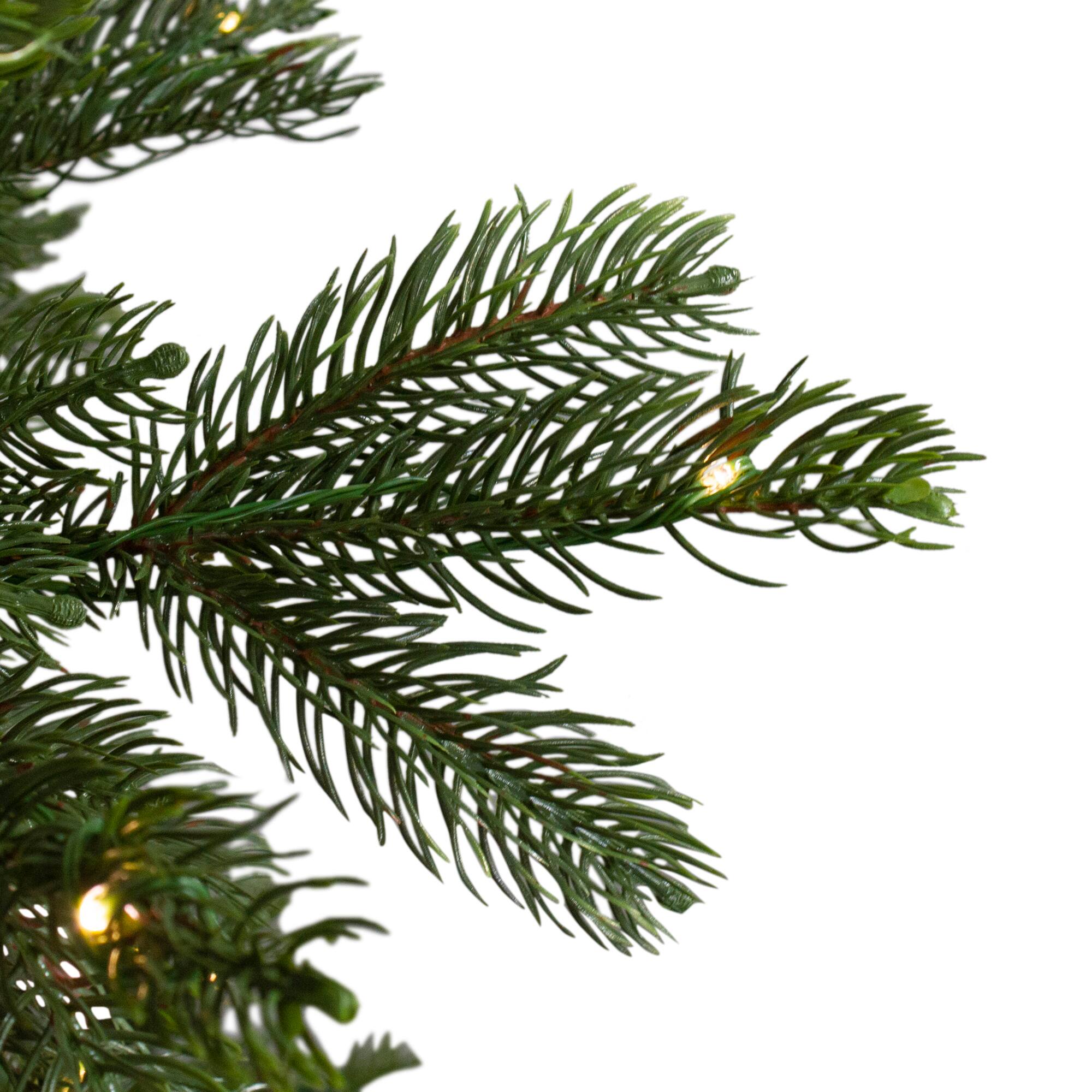 6.5ft. Pre-Lit Real Touch&#x2122;&#xFE0F; Oregon Noble Fir Artificial Christmas Tree, Warm White LED Lights