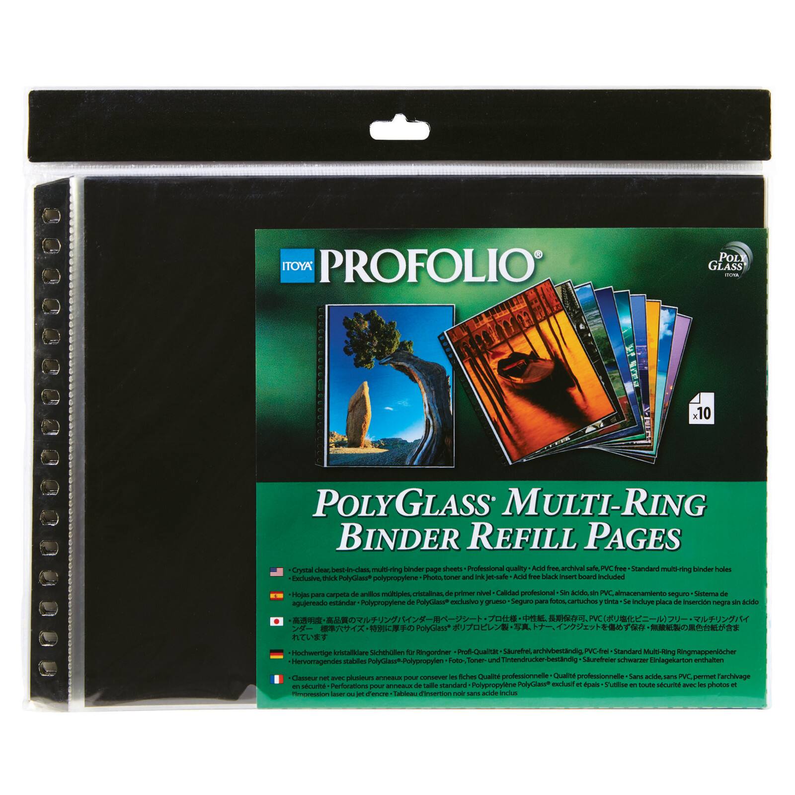 Itoya® PolyGlass® Multi-Ring Binder Refill Pages