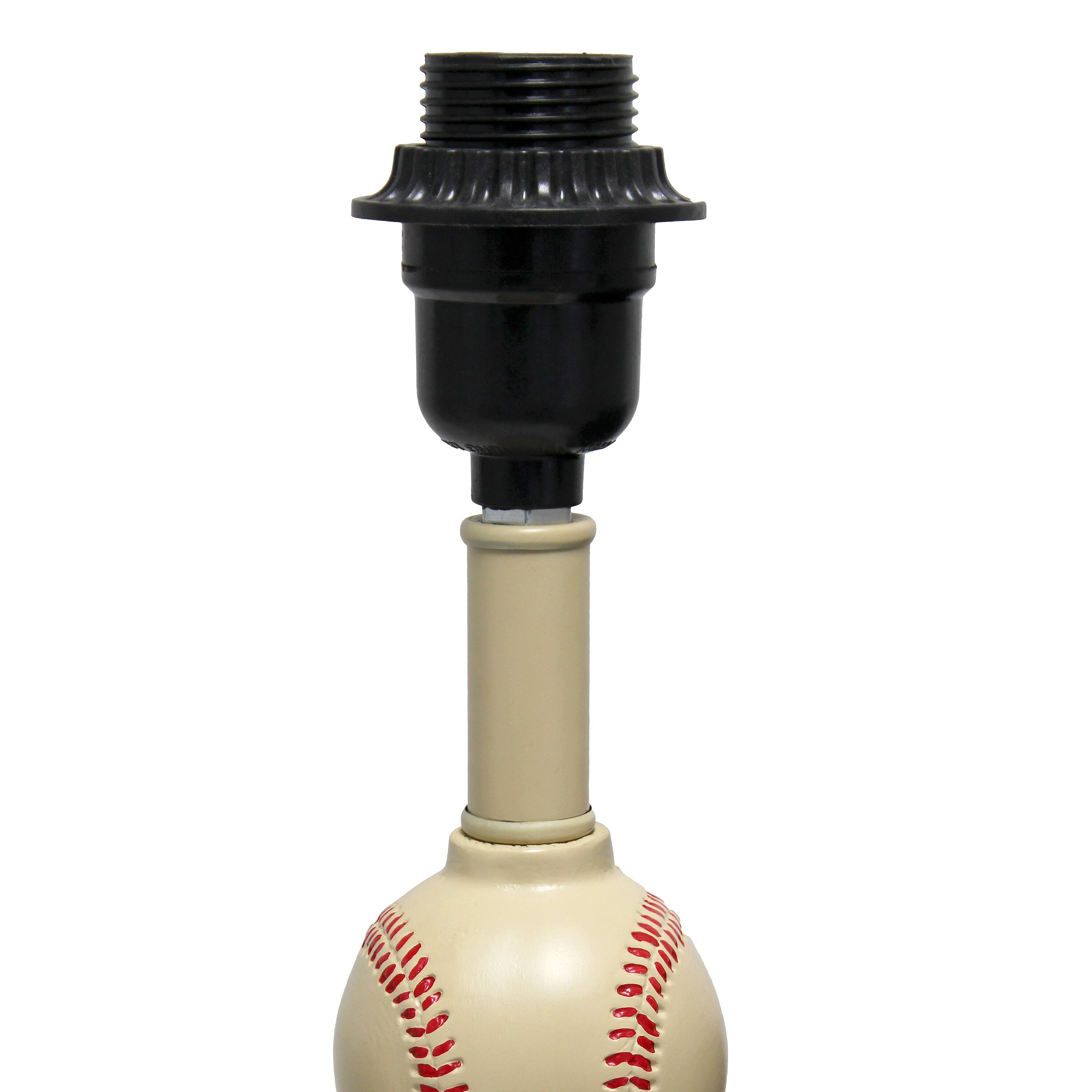 Simple Designs&#x2122; 22&#x22; Basketball, Baseball, Football Table Lamp with Beige Shade
