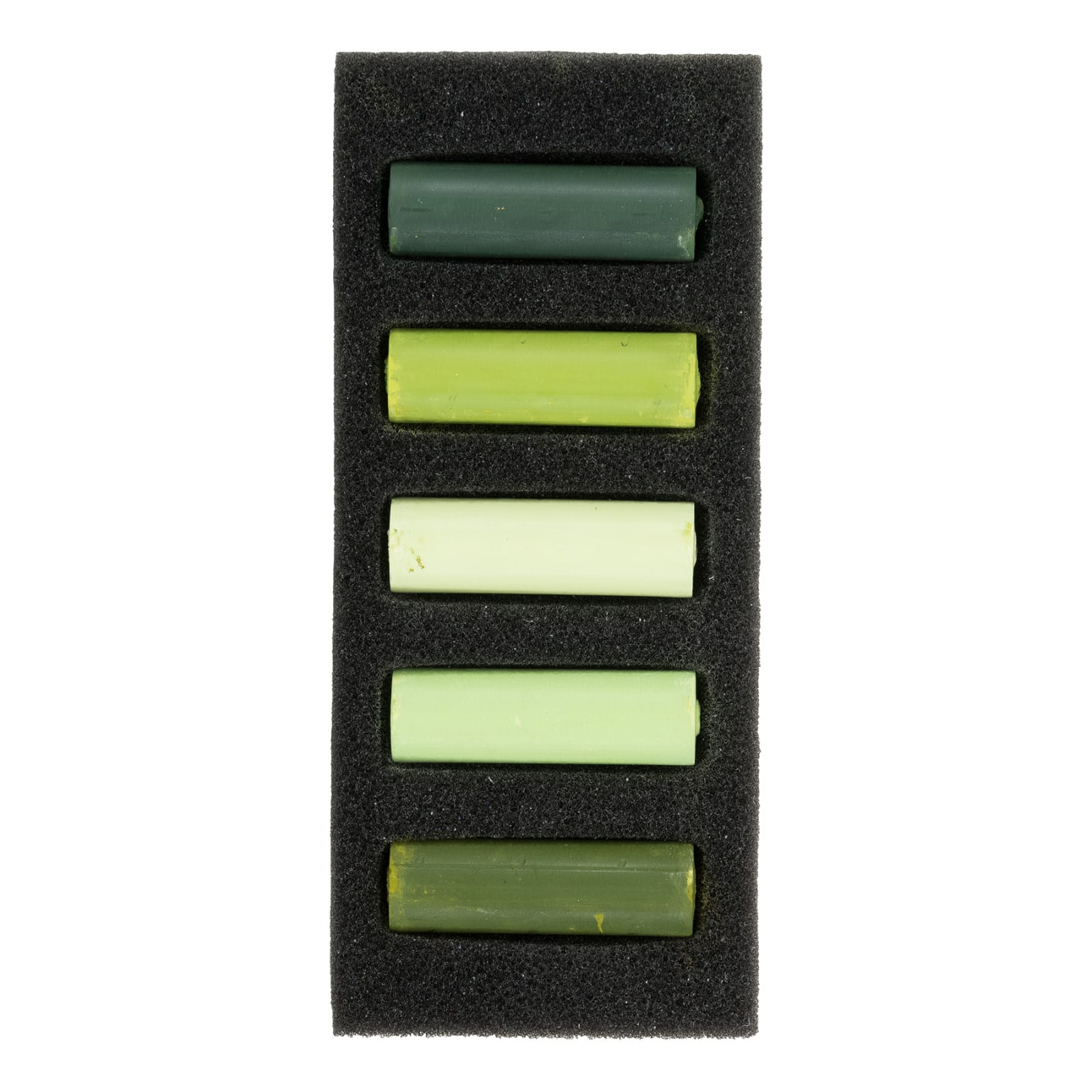 Rembrandt 5 Color Lush Greens Half Stick Soft Pastel Set