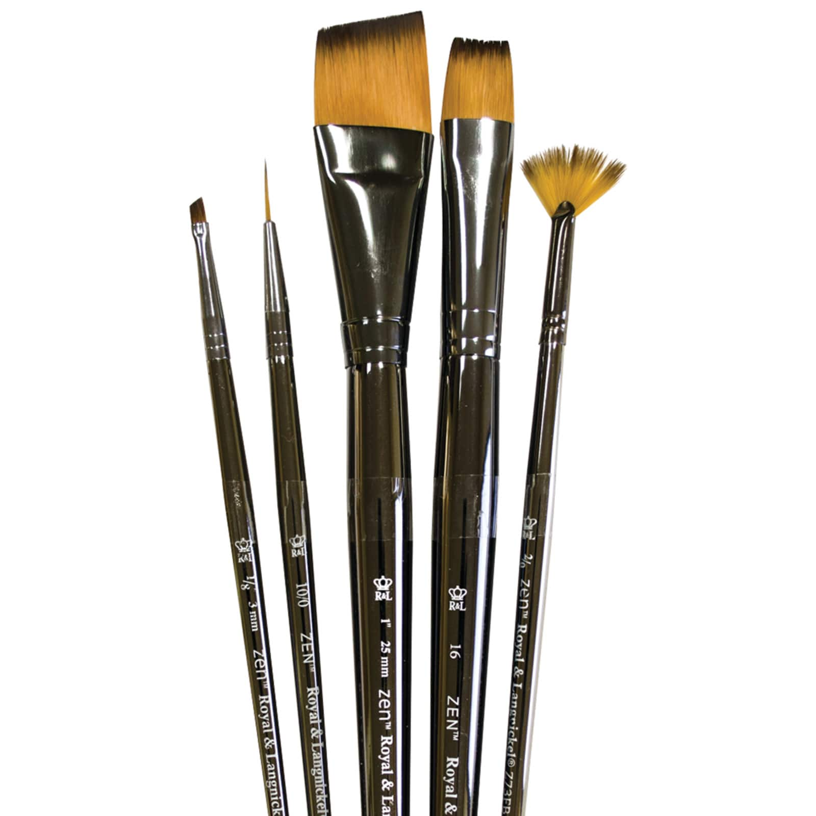 Zen™ Series 73 Short Handle 5 Piece Brush Set F | Michaels