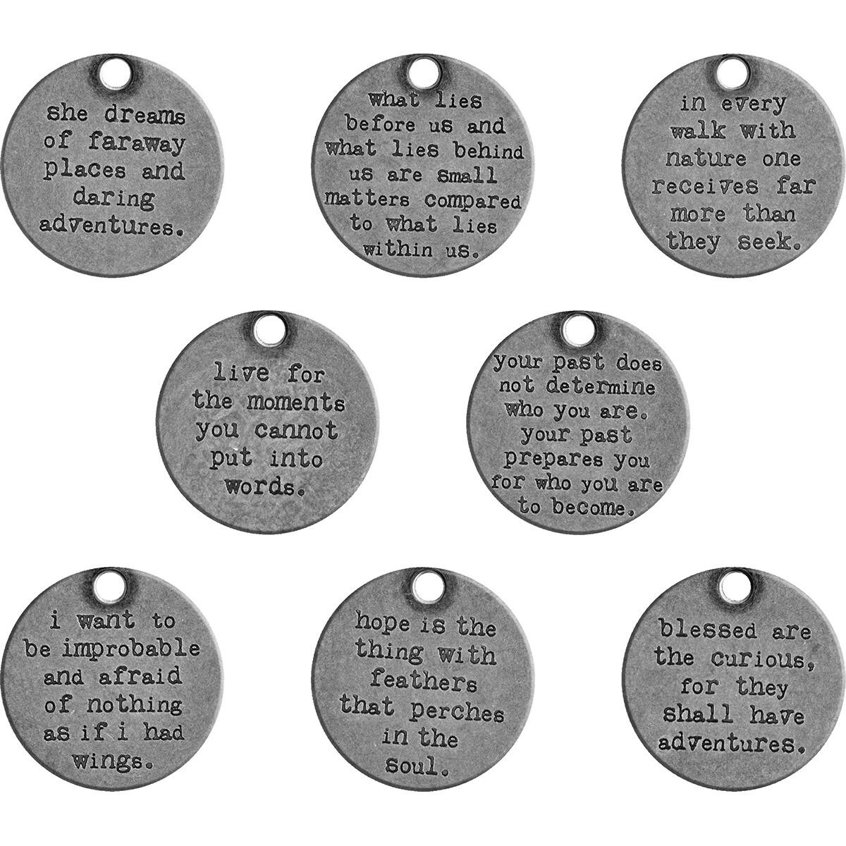 Idea-Ology Metal Quote Tokens 8/Pkg-