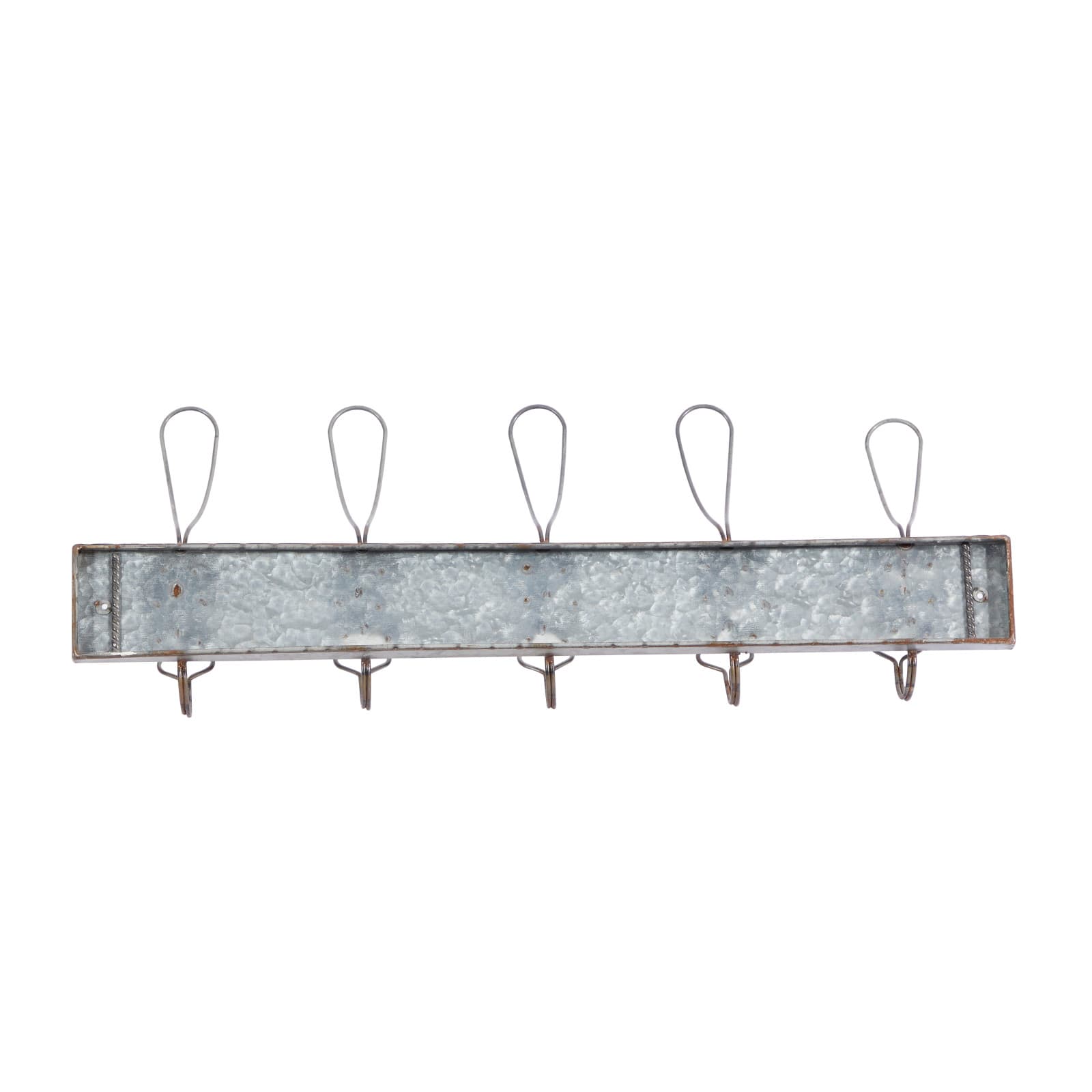 Gray Metal Vintage Wall Hook, 11" x 30" x 4"