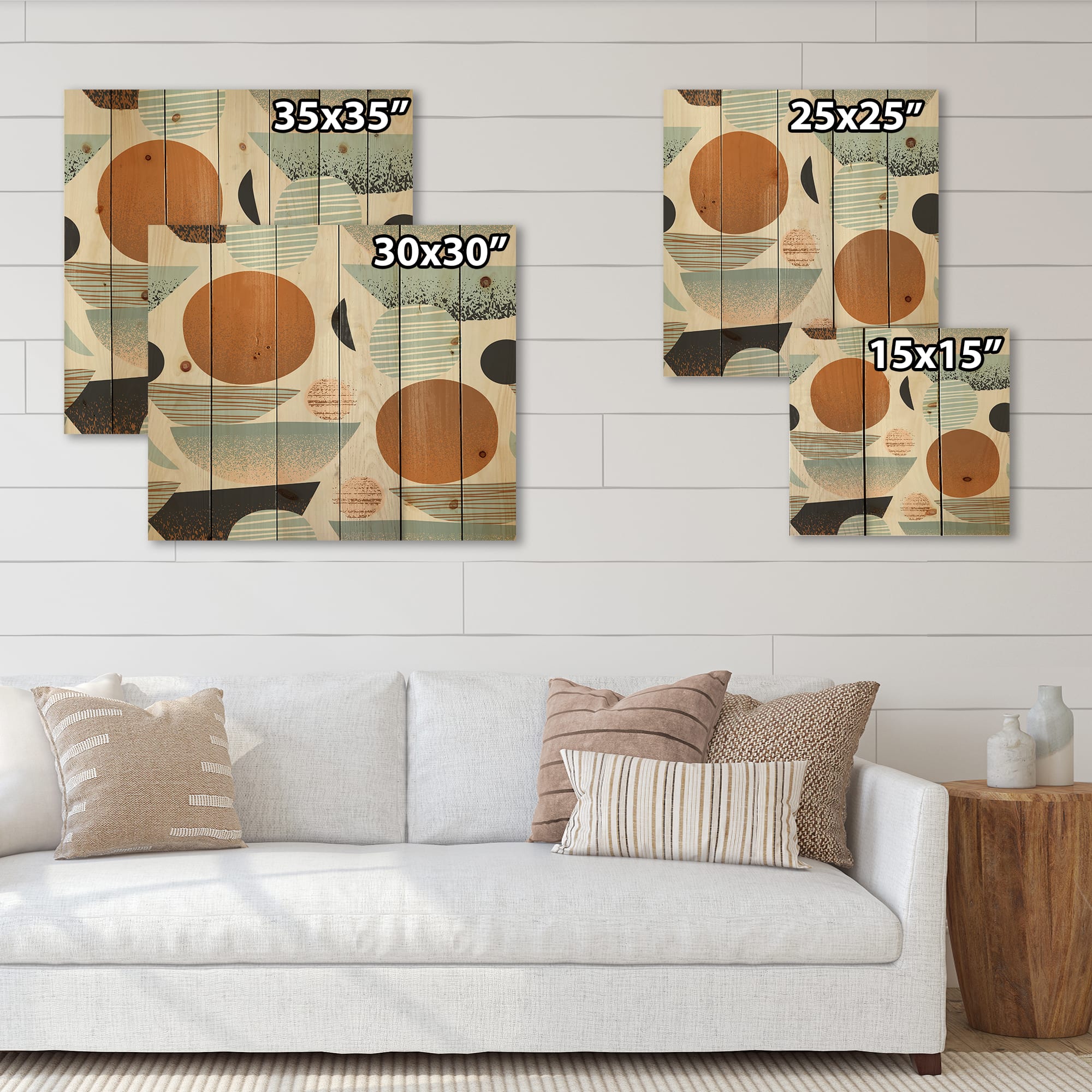 Designart - Retro Shapes With Abstract Suns and Moons I