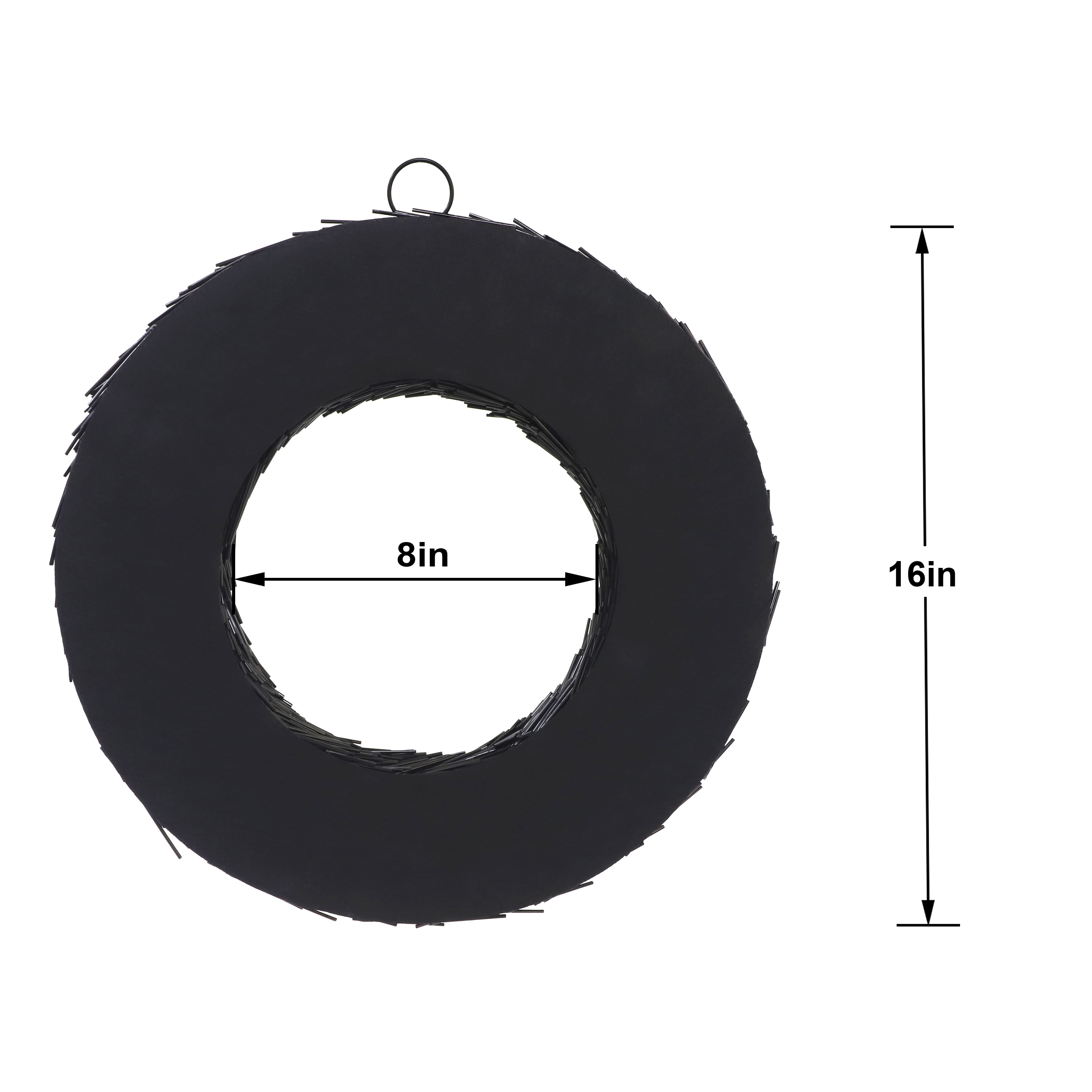 16&#x22; Black Tinsel Wreath by Ashland&#xAE;