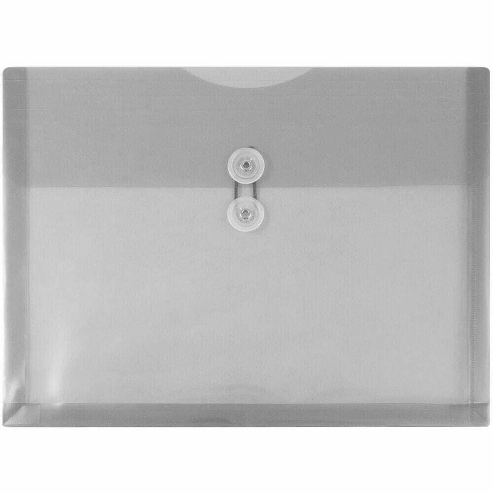 JAM Paper Booklet Plastic Envelopes with Button and String Closure, 108ct.