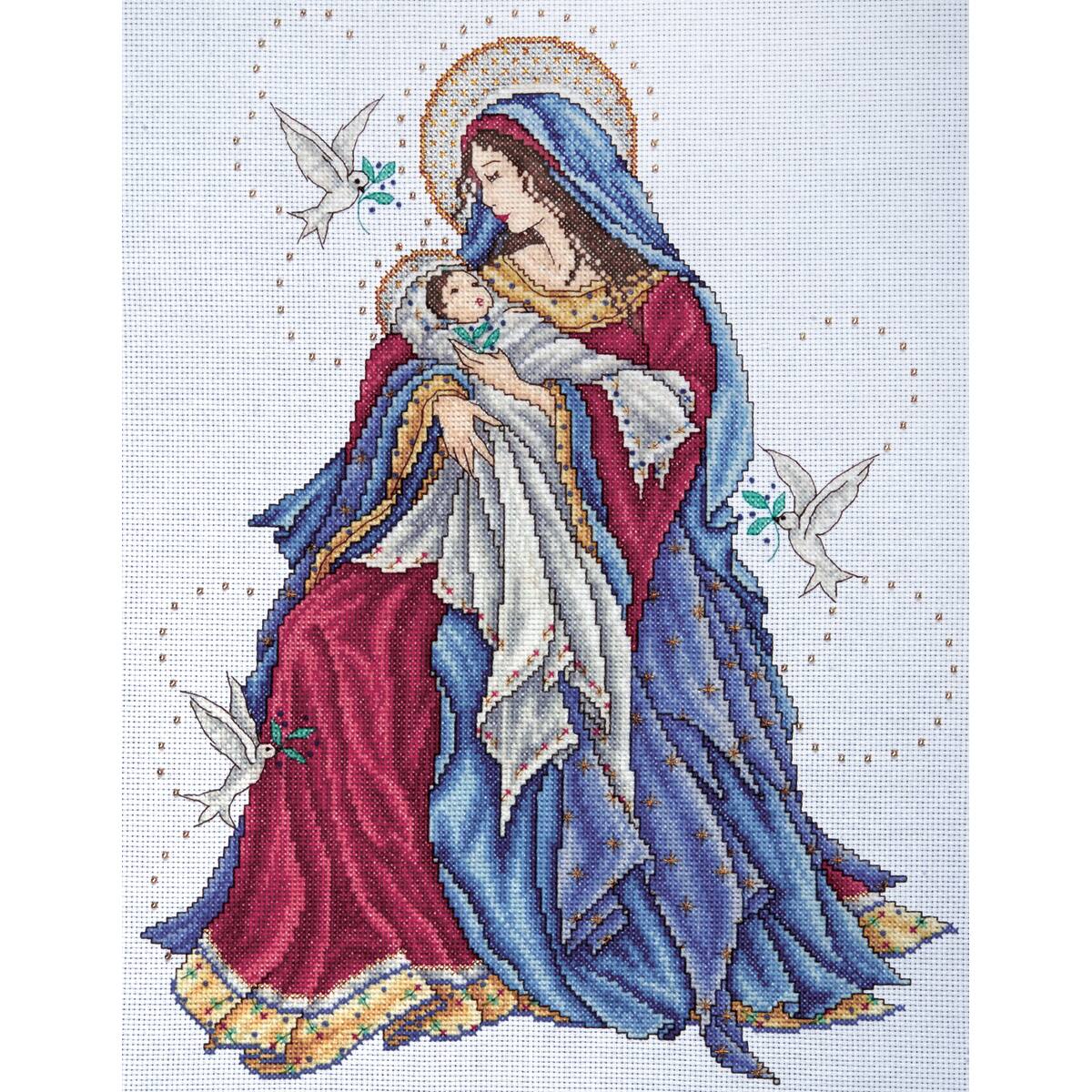 Design Works&#x2122; Madonna &#x26; Child Counted Cross Stitch Kit